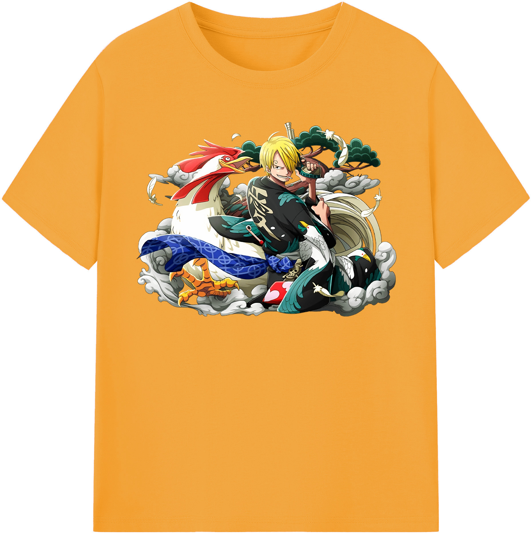 ワンピース サンジ ONE PIECE Sanji 綿100％半袖Tシャツ（フロントプリント）