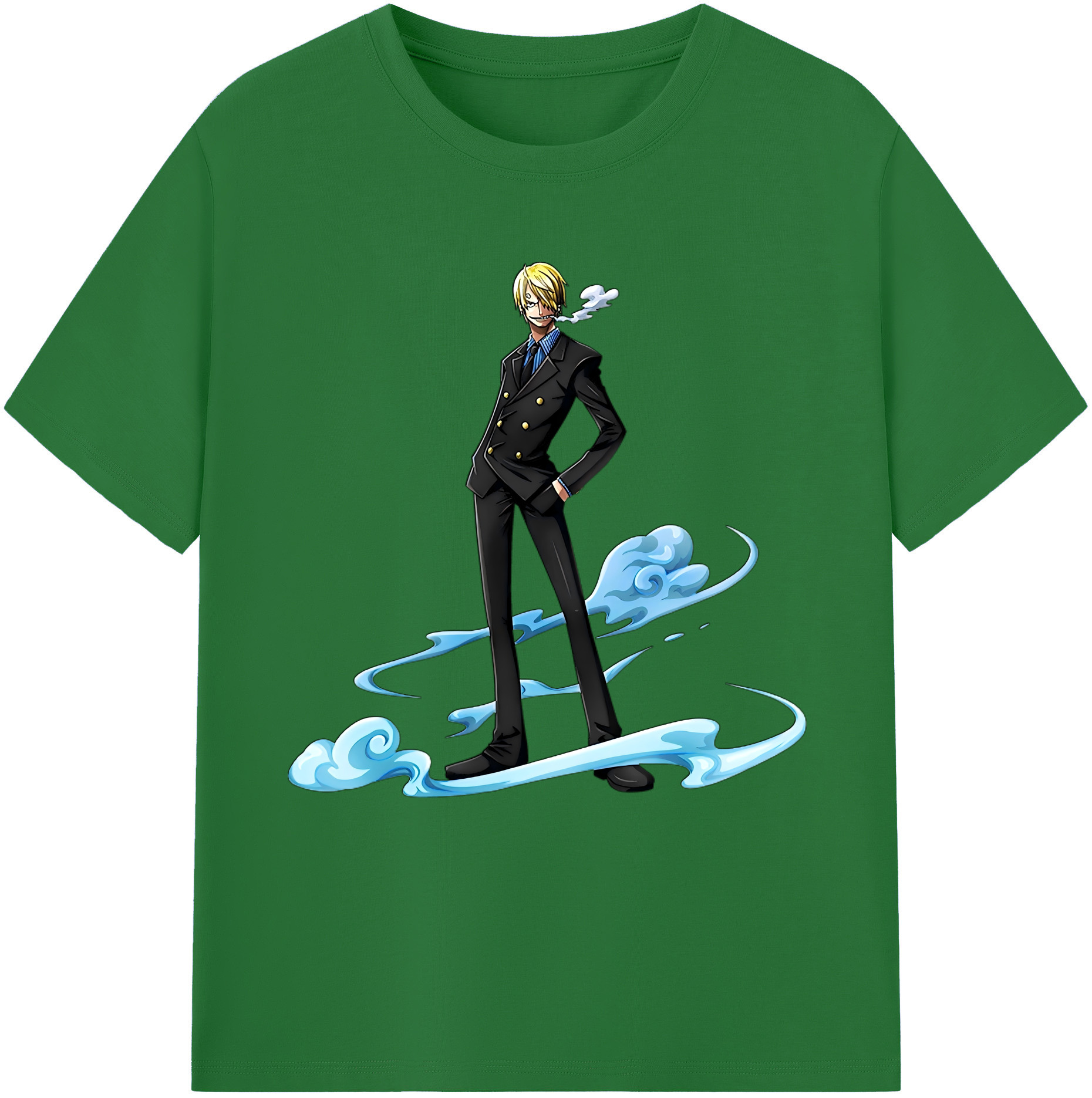 ワンピース サンジ ONE PIECE Sanji 綿100％半袖Tシャツ（フロントプリント）