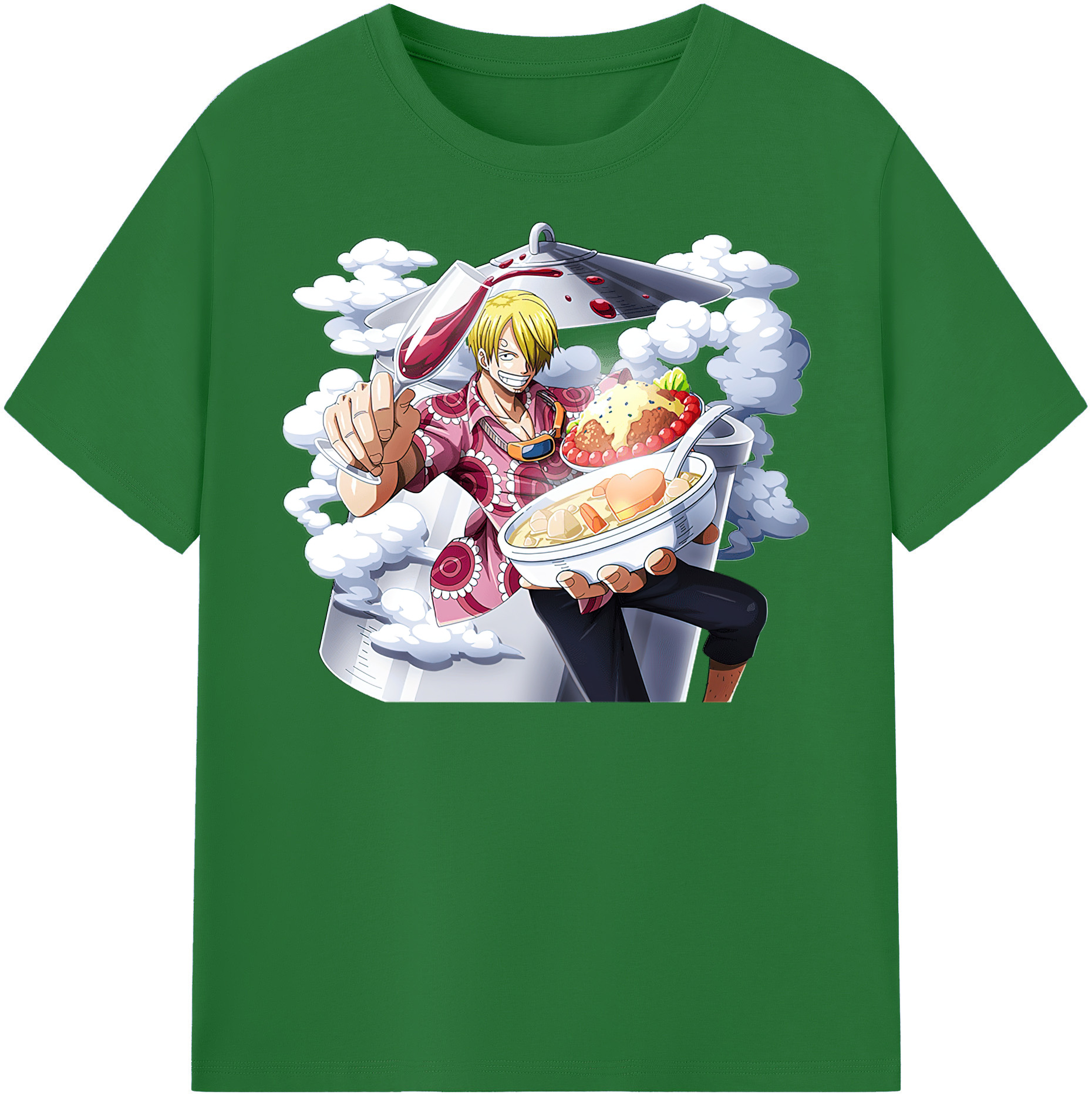 ワンピース サンジ ONE PIECE Sanji 綿100％半袖Tシャツ（フロントプリント）