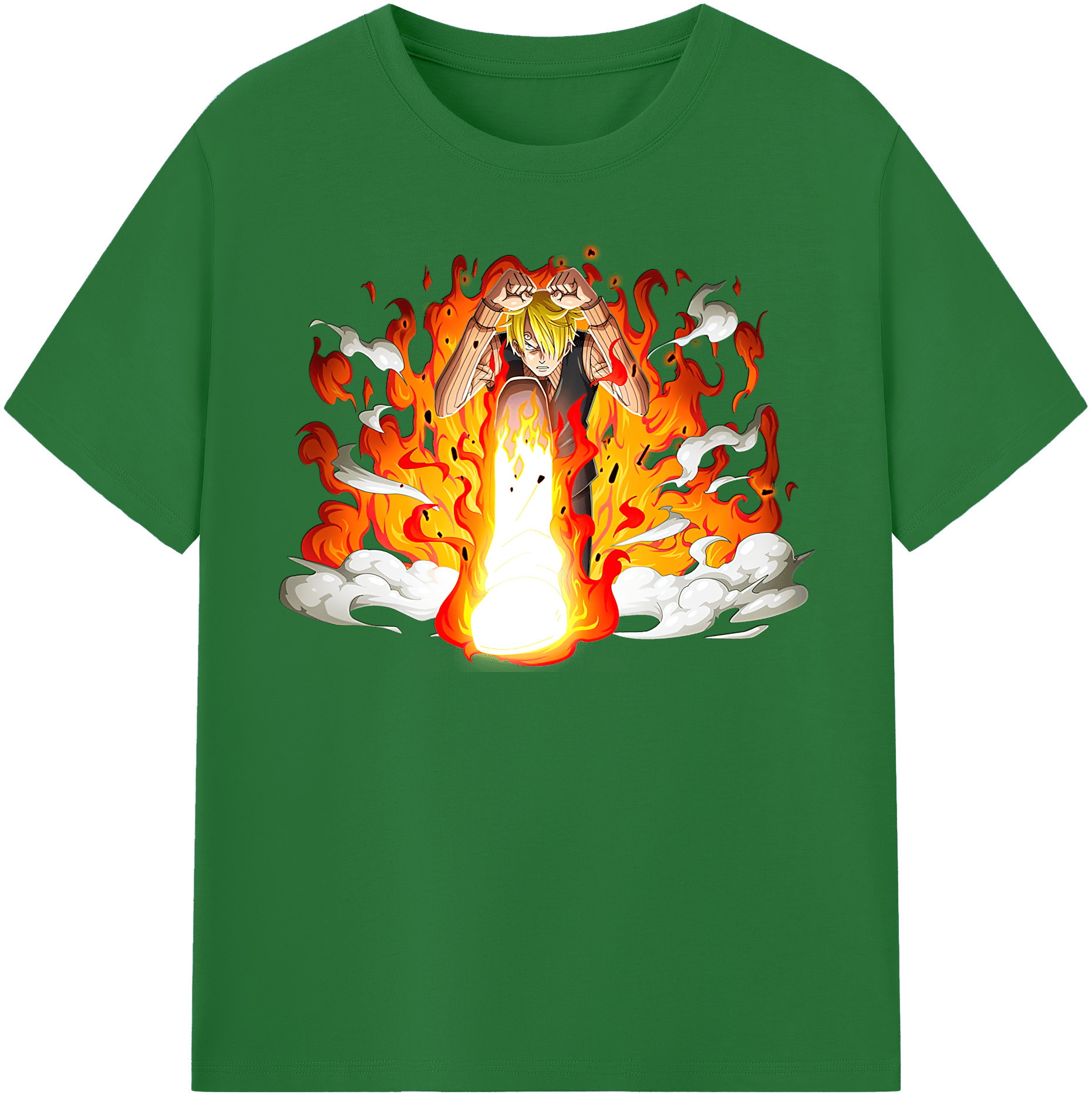 ワンピース サンジ ONE PIECE Sanji 綿100％半袖Tシャツ（フロントプリント）