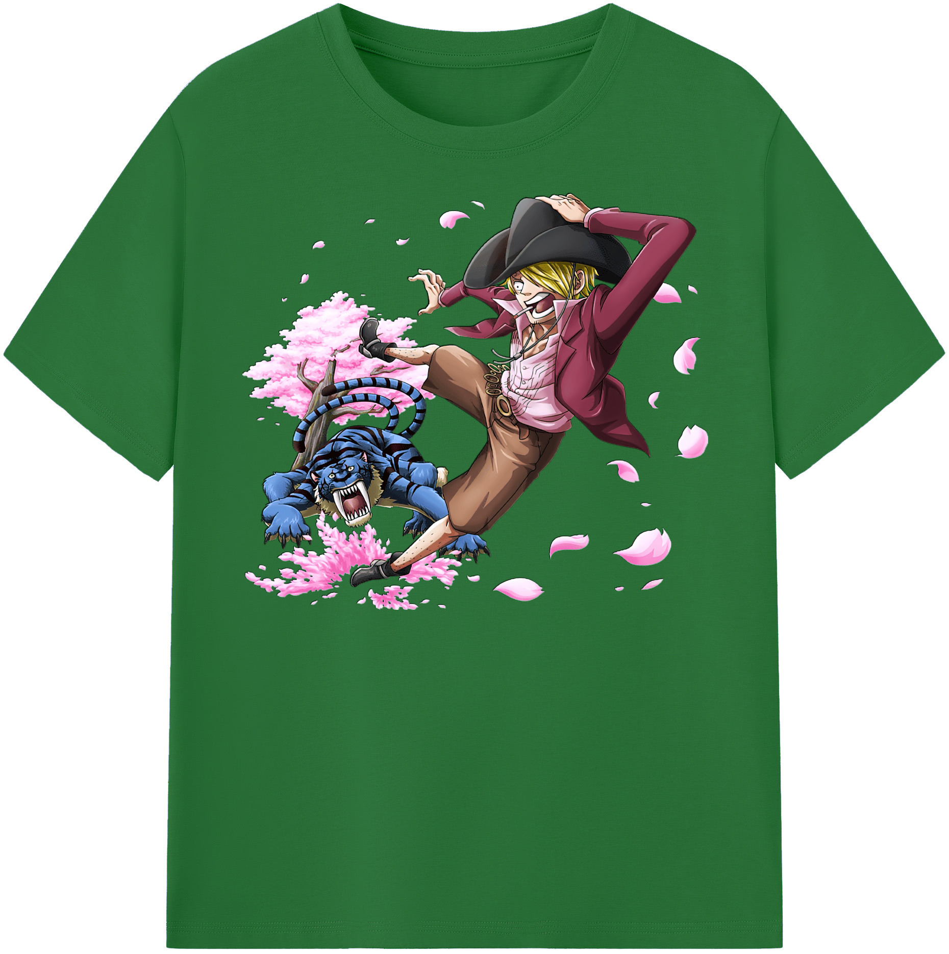 ワンピース サンジ ONE PIECE Sanji 綿100％半袖Tシャツ（フロントプリント）