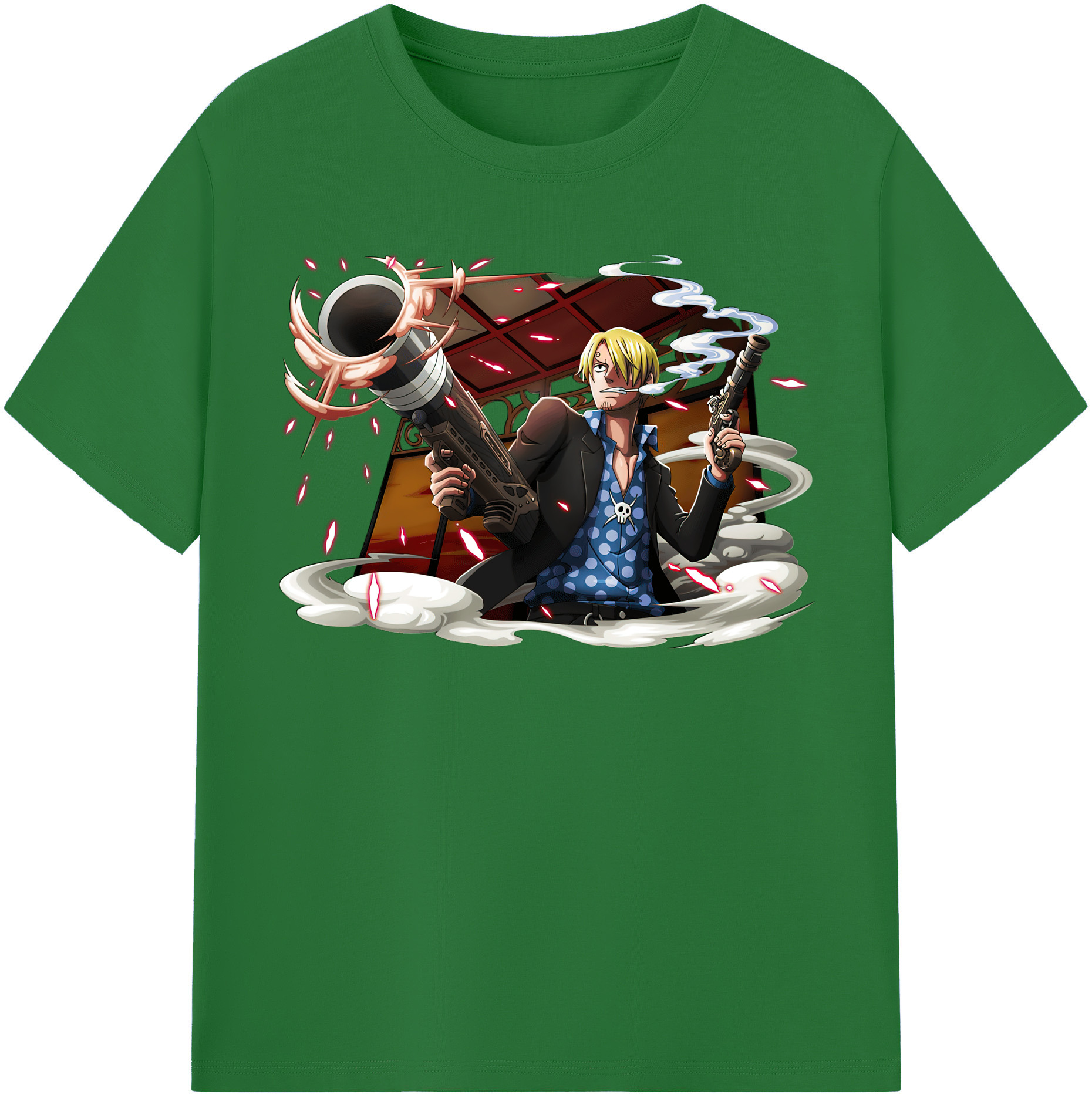 ワンピース サンジ ONE PIECE Sanji 綿100％半袖Tシャツ（フロントプリント）