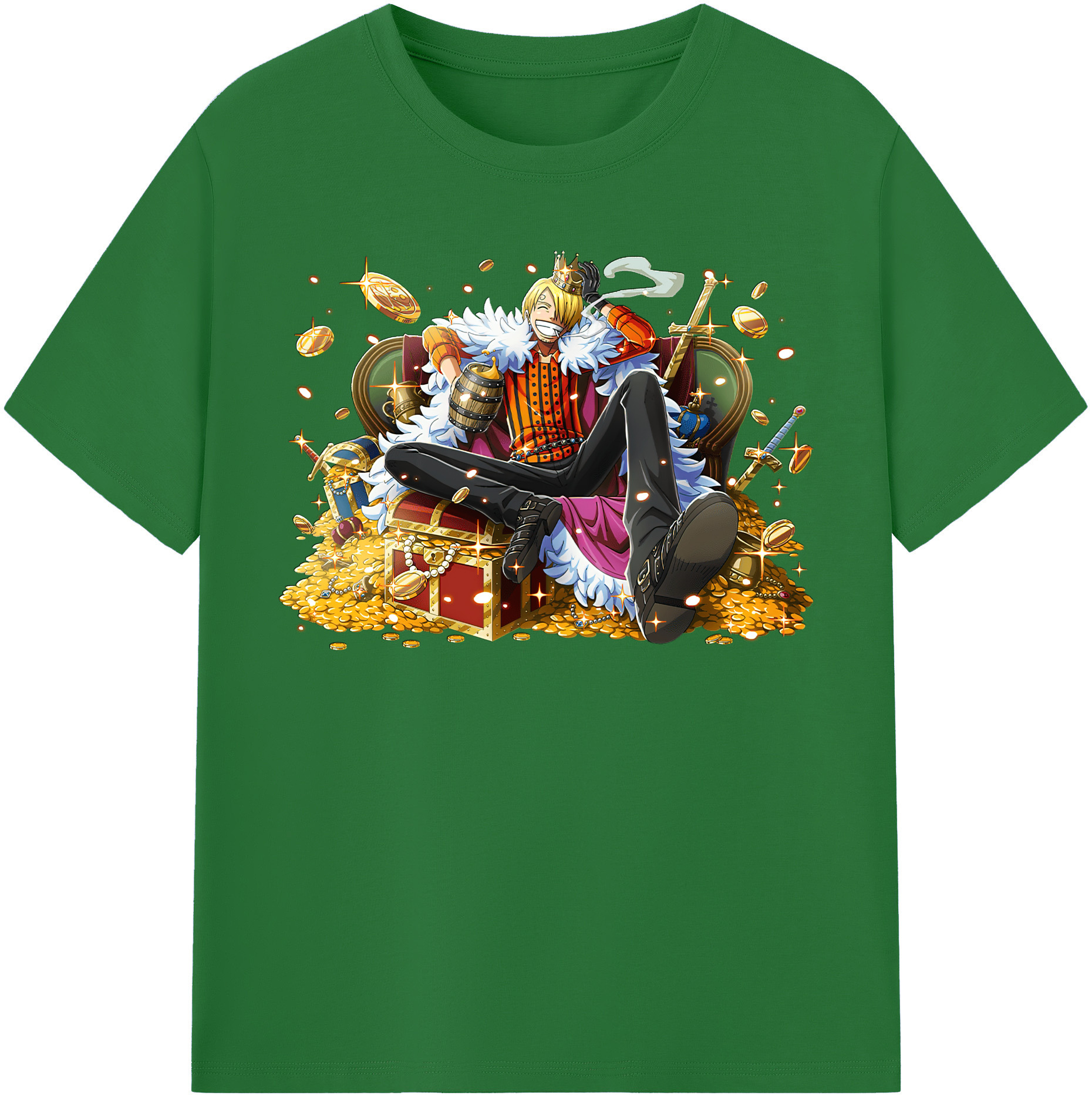 ワンピース サンジ ONE PIECE Sanji 綿100％半袖Tシャツ（フロントプリント）