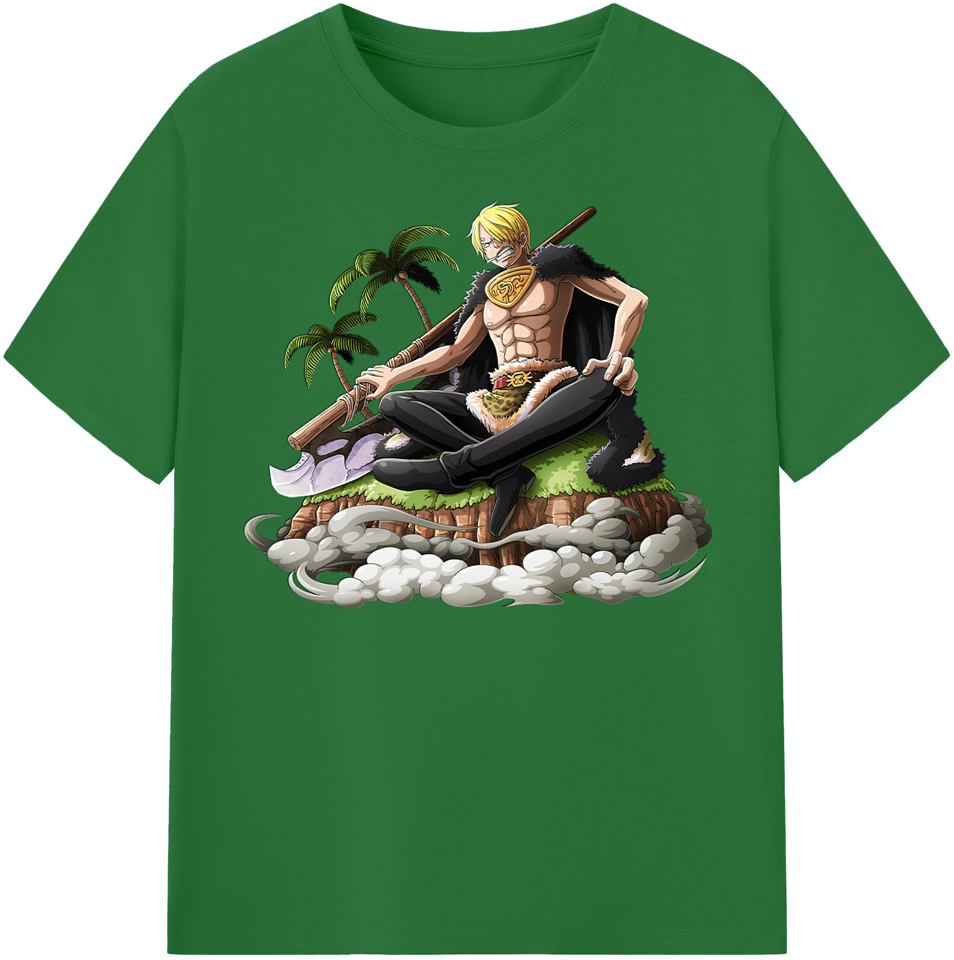 ワンピース サンジ ONE PIECE Sanji 綿100％半袖Tシャツ（フロントプリント）