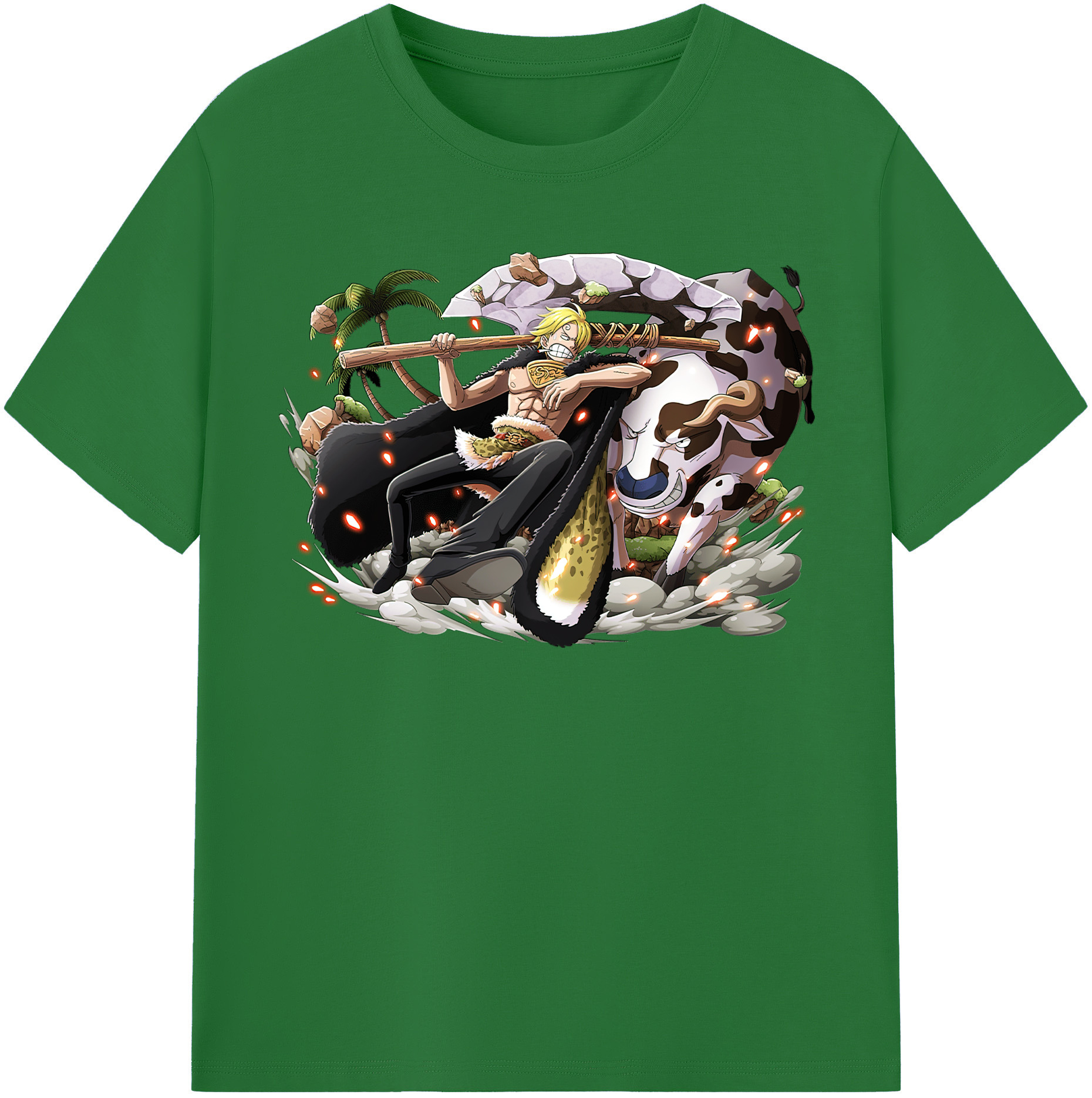ワンピース サンジ ONE PIECE Sanji 綿100％半袖Tシャツ（フロントプリント）
