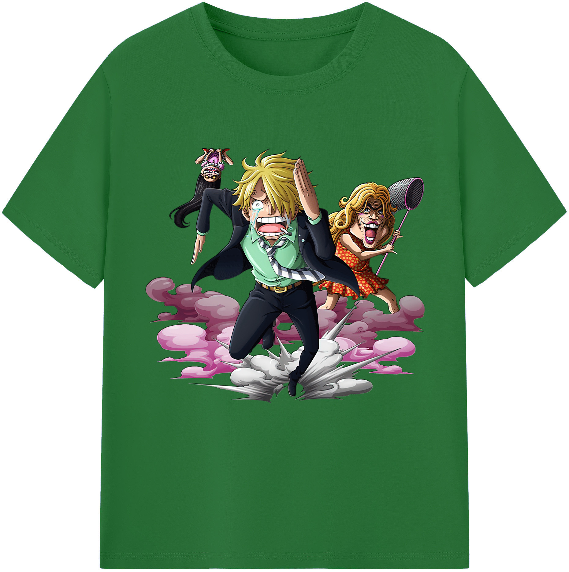 ワンピース サンジ ONE PIECE Sanji 綿100％半袖Tシャツ（フロントプリント）