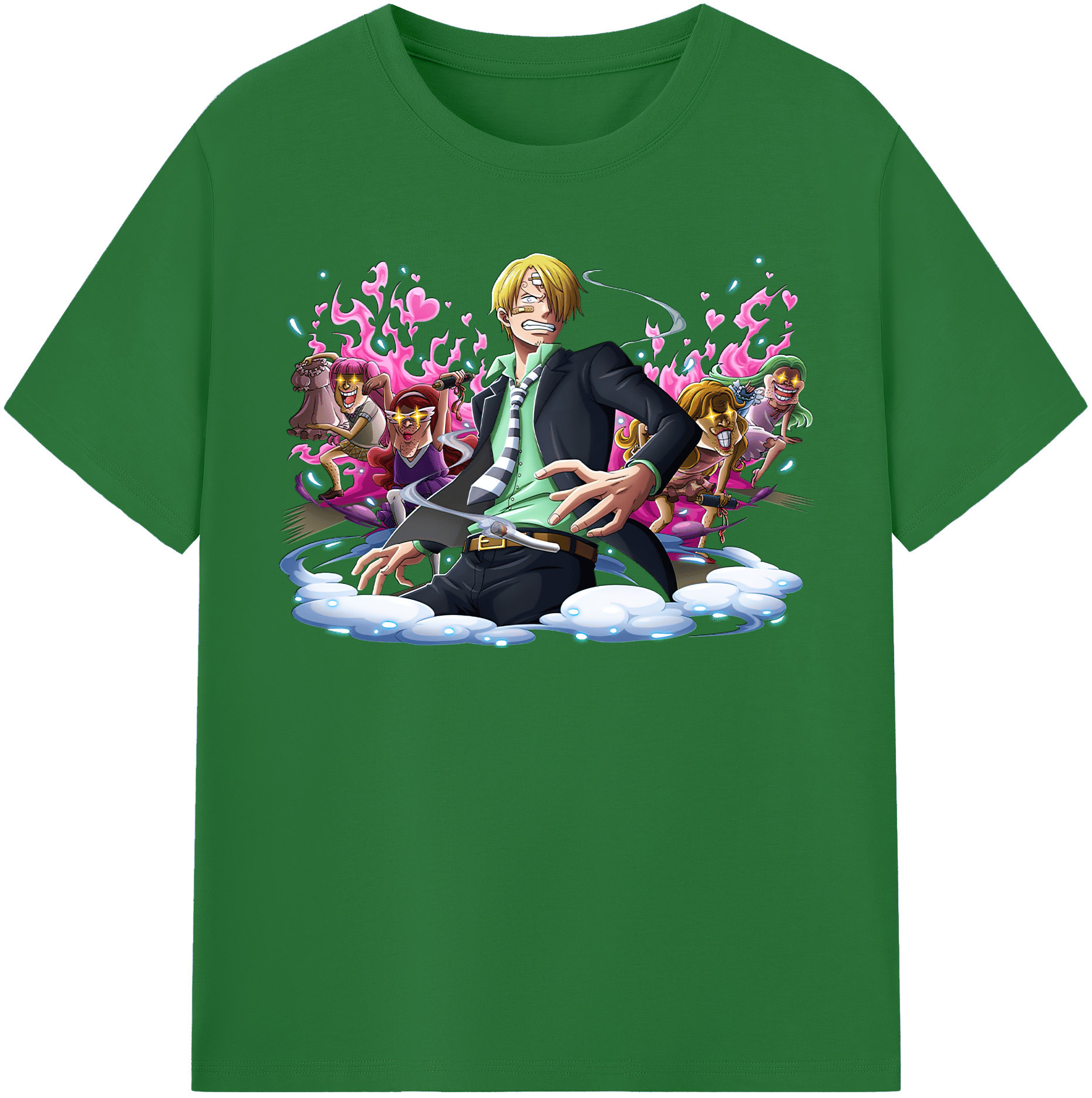 ワンピース サンジ ONE PIECE Sanji 綿100％半袖Tシャツ（フロントプリント）