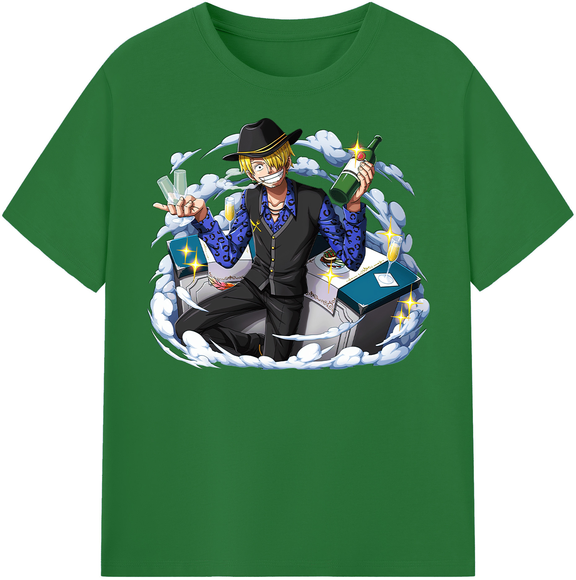 ワンピース サンジ ONE PIECE Sanji 綿100％半袖Tシャツ（フロントプリント）