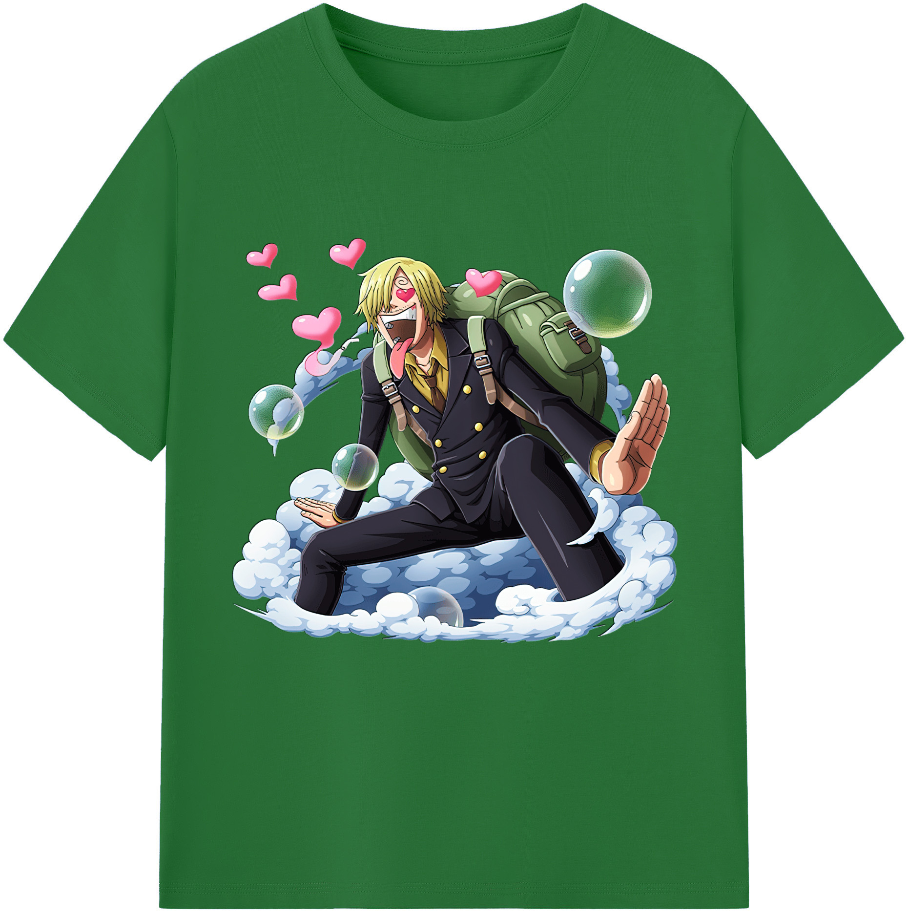 ワンピース サンジ ONE PIECE Sanji 綿100％半袖Tシャツ（フロントプリント）