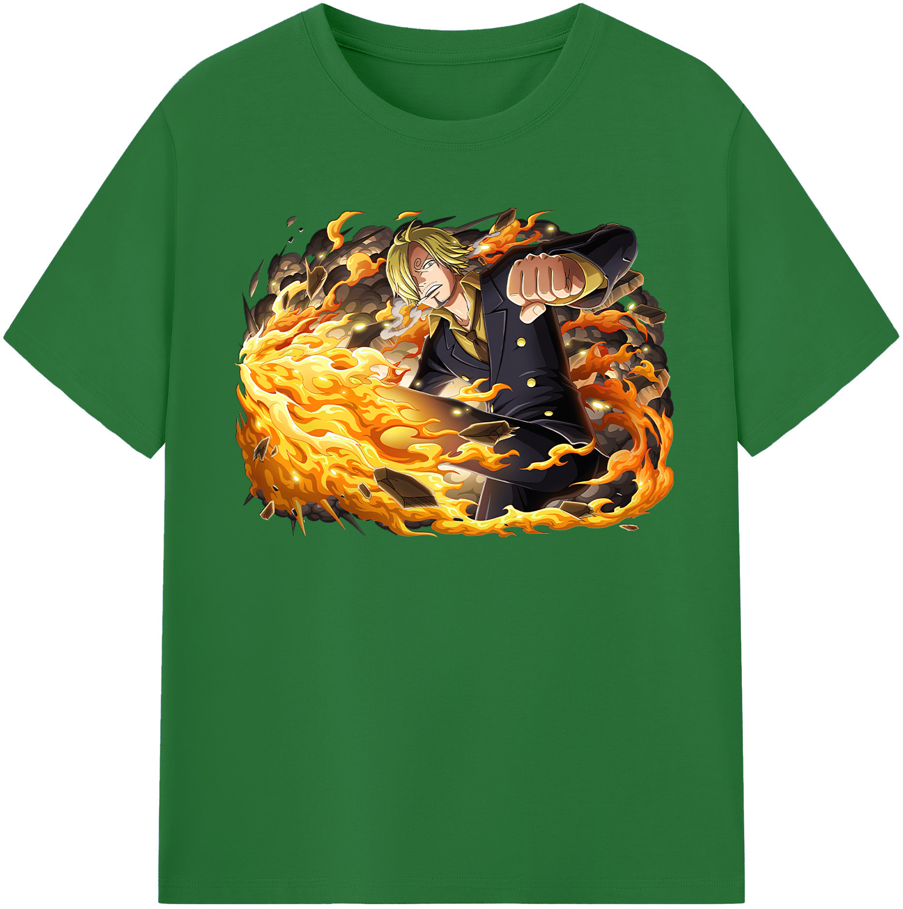 ワンピース サンジ ONE PIECE Sanji 綿100％半袖Tシャツ（フロントプリント）