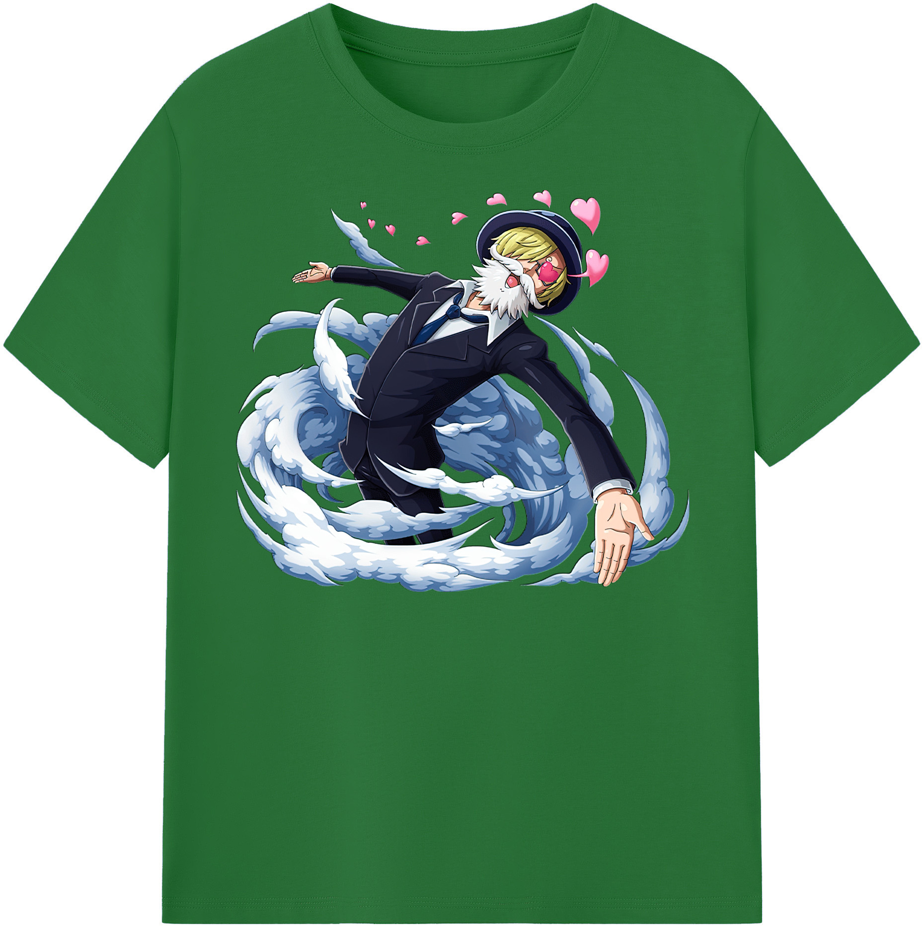 ワンピース サンジ ONE PIECE Sanji 綿100％半袖Tシャツ（フロントプリント）