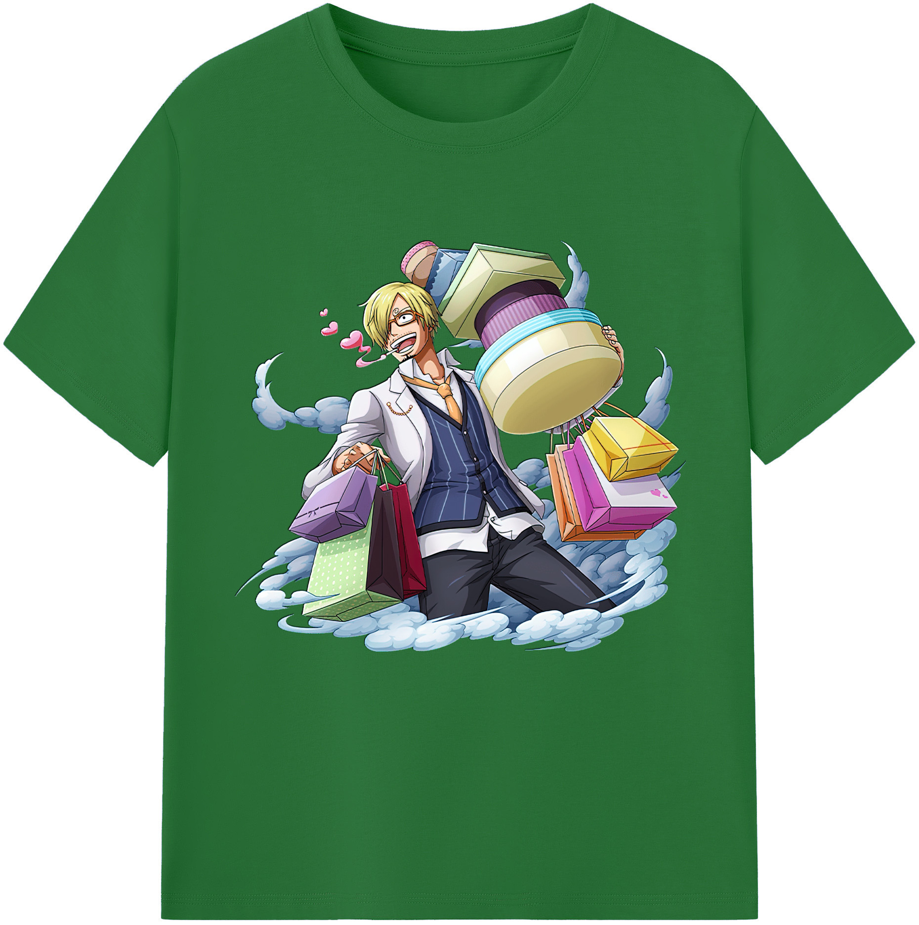ワンピース サンジ ONE PIECE Sanji 綿100％半袖Tシャツ（フロントプリント）