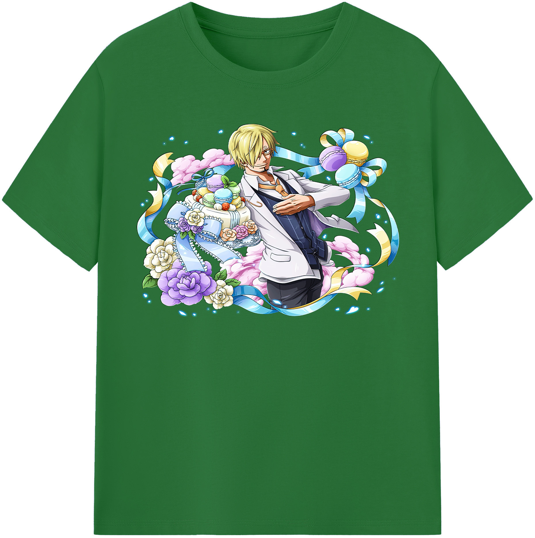 ワンピース サンジ ONE PIECE Sanji 綿100％半袖Tシャツ（フロントプリント）