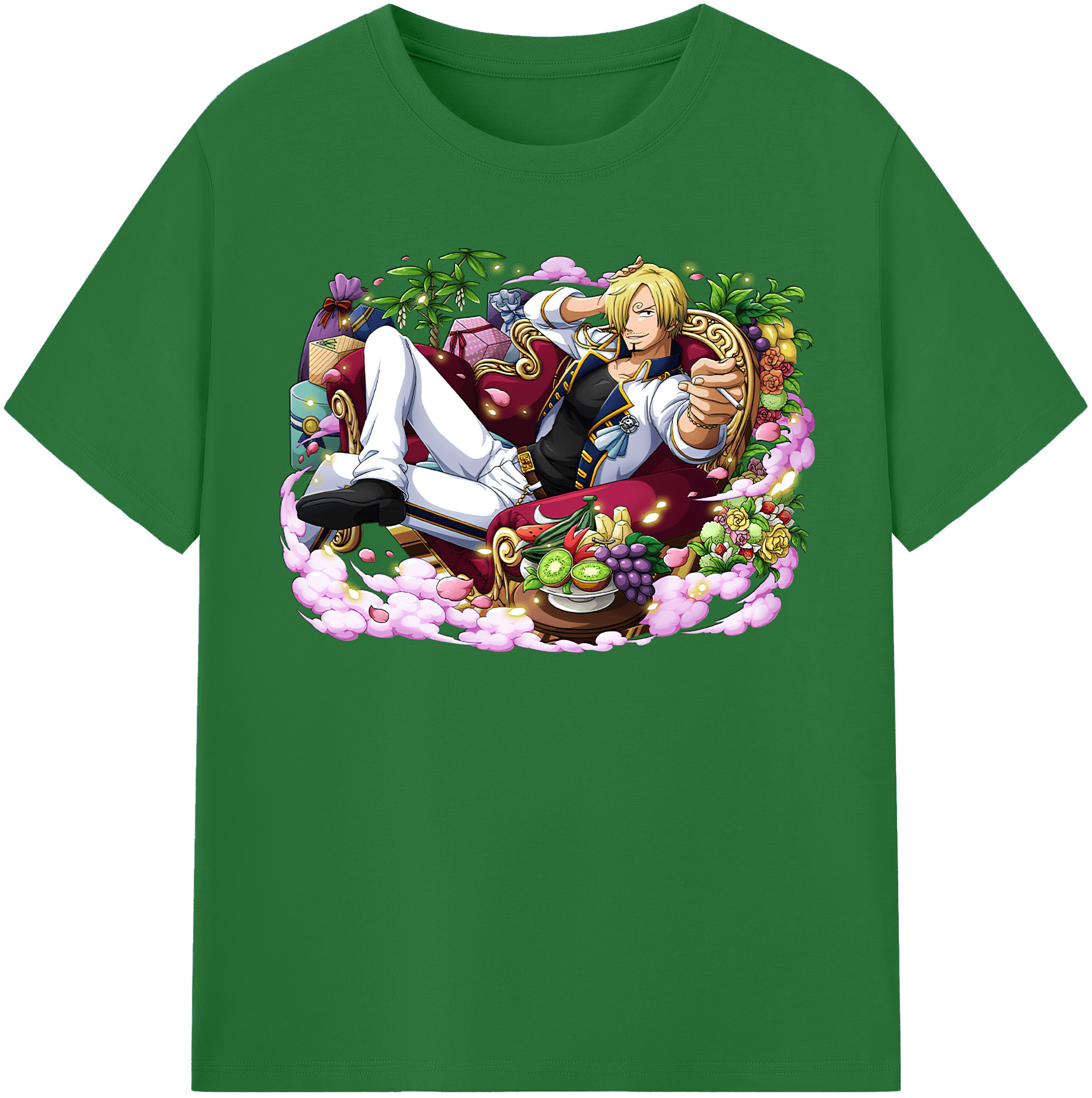 ワンピース サンジ ONE PIECE Sanji 綿100％半袖Tシャツ（フロントプリント）