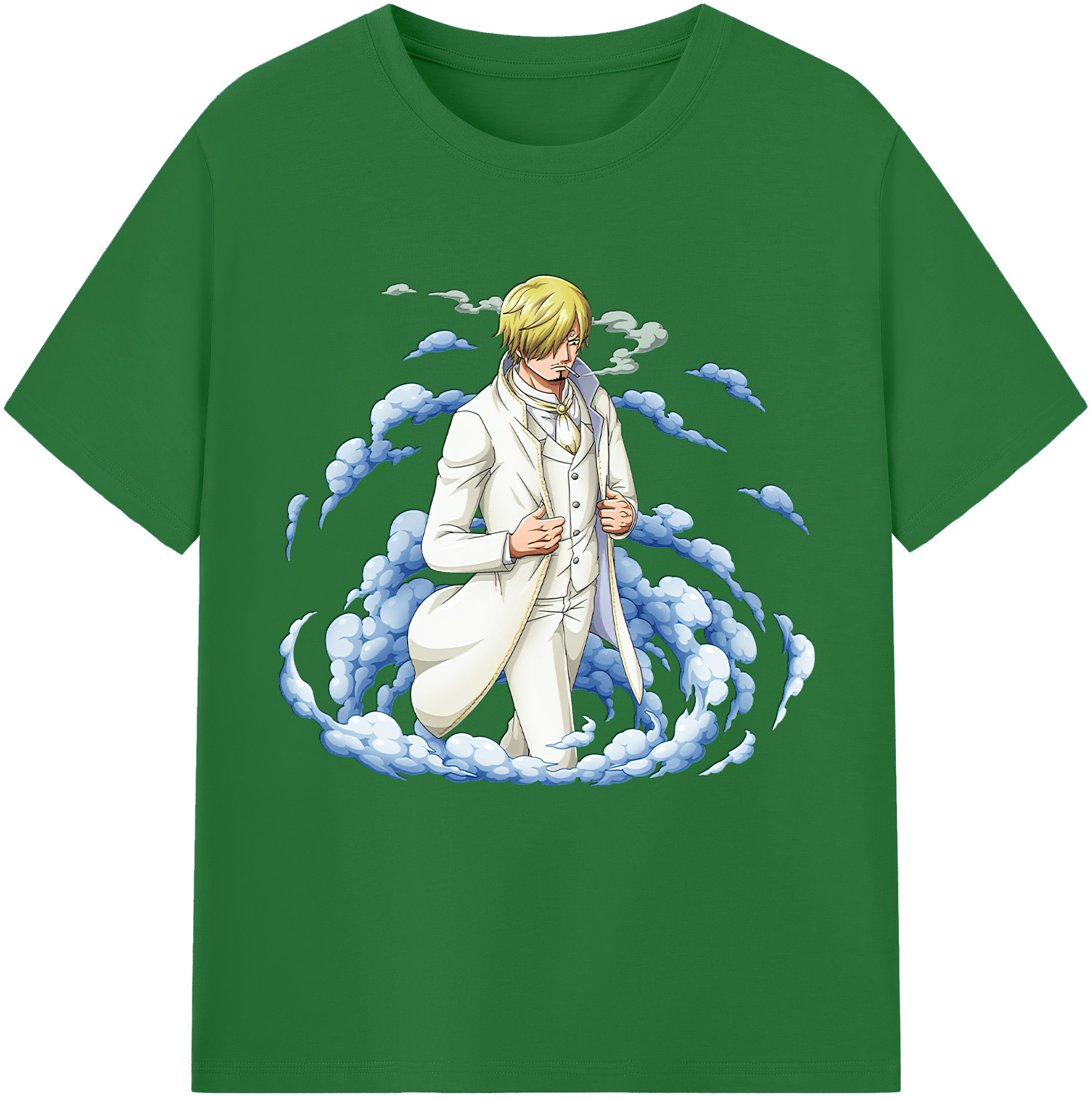 ワンピース サンジ ONE PIECE Sanji 綿100％半袖Tシャツ（フロントプリント）