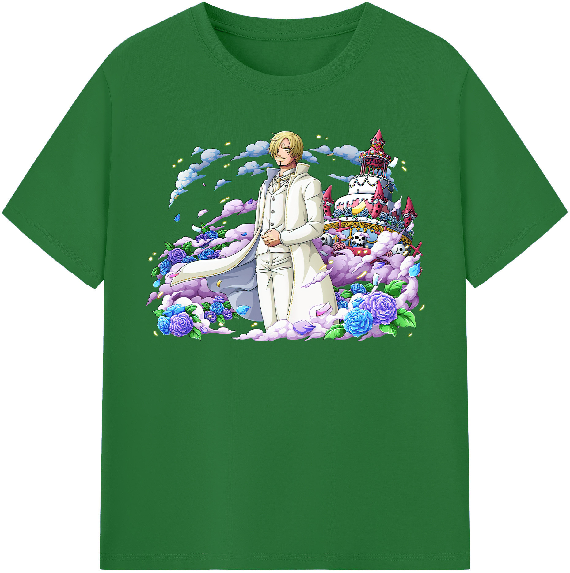 ワンピース サンジ ONE PIECE Sanji 綿100％半袖Tシャツ（フロントプリント）