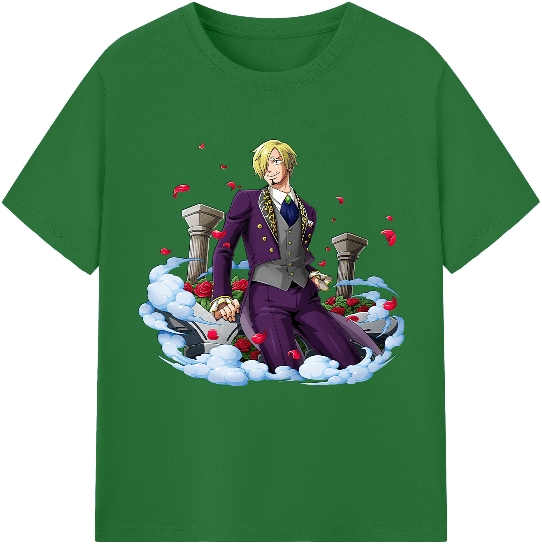 ワンピース サンジ ONE PIECE Sanji 綿100％半袖Tシャツ（フロントプリント）