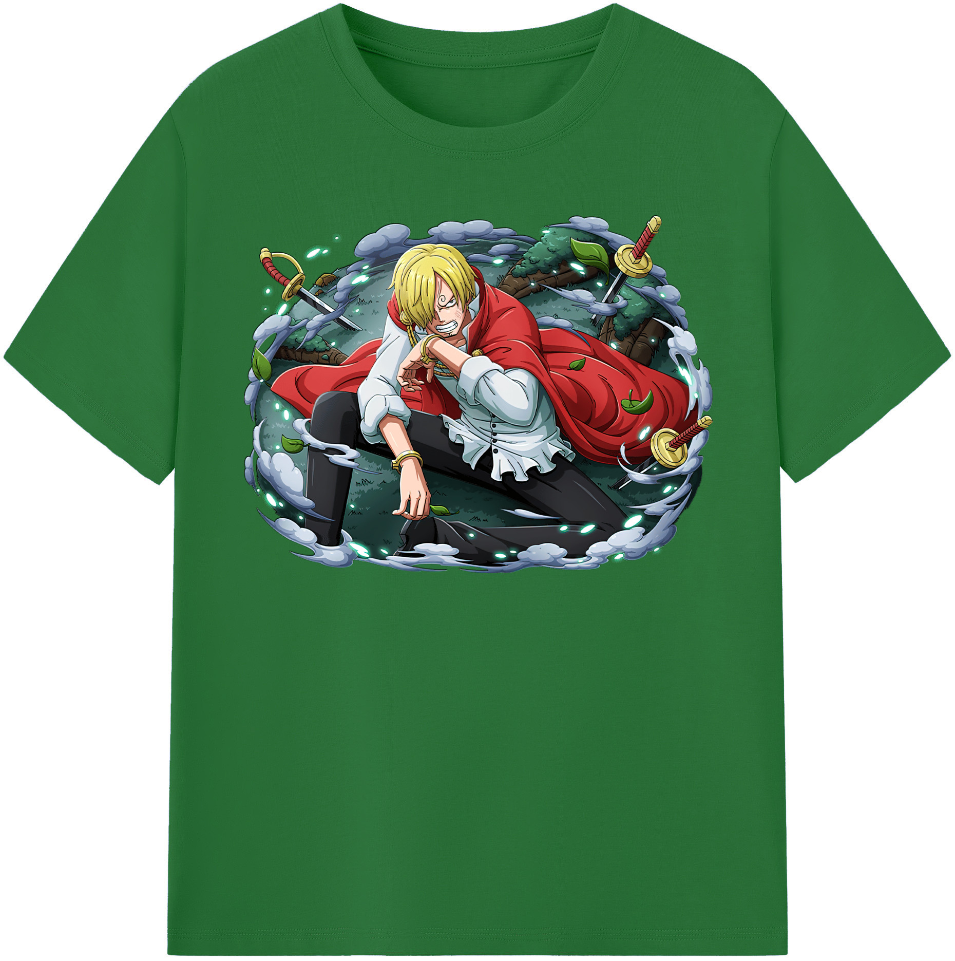 ワンピース サンジ ONE PIECE Sanji 綿100％半袖Tシャツ（フロントプリント）