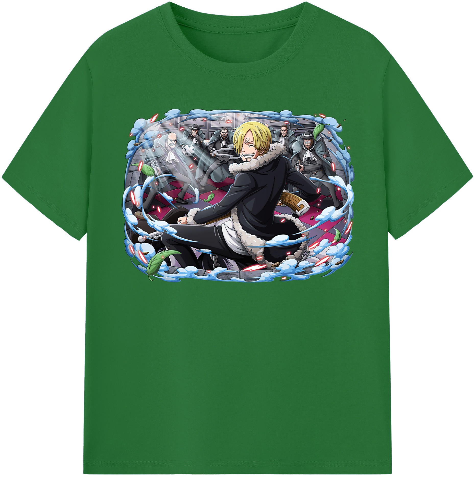 ワンピース サンジ ONE PIECE Sanji 綿100％半袖Tシャツ（フロントプリント）