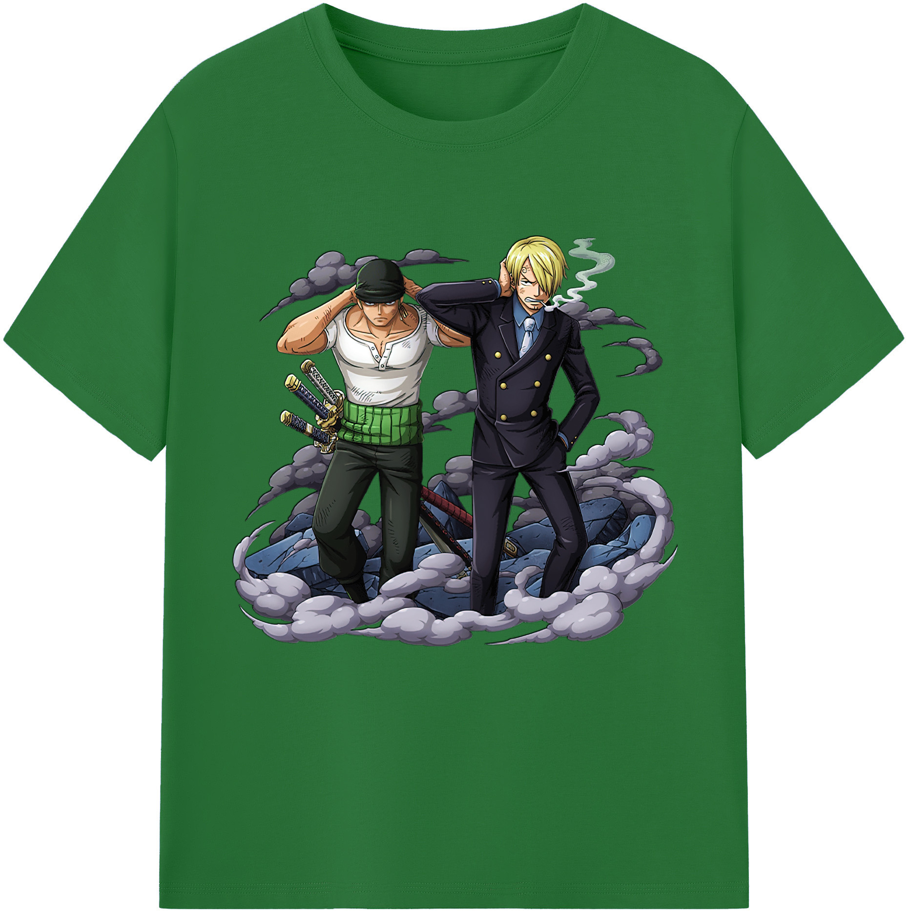 ワンピース サンジ ONE PIECE Sanji 綿100％半袖Tシャツ（フロントプリント）