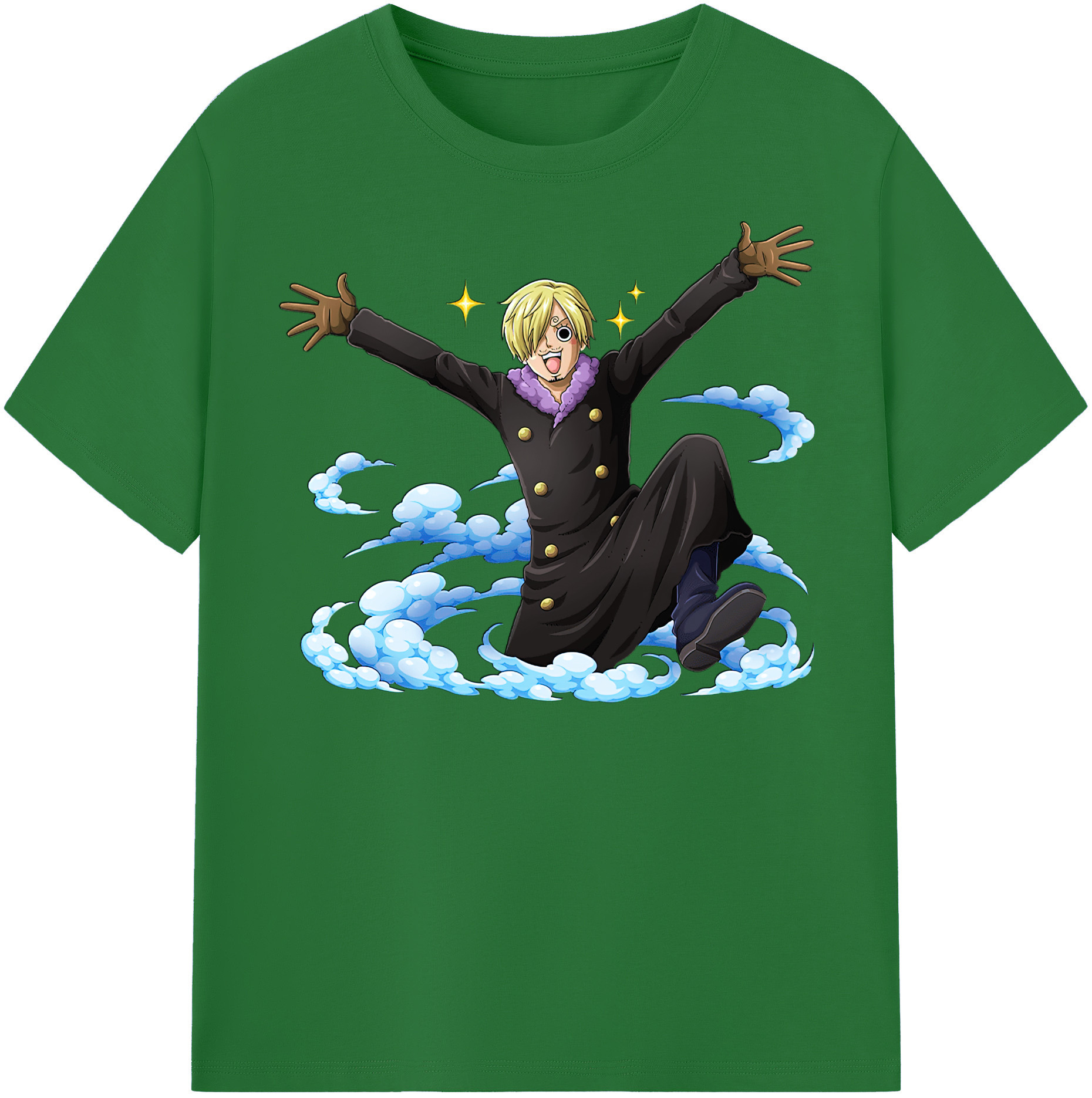 ワンピース サンジ ONE PIECE Sanji 綿100％半袖Tシャツ（フロントプリント）