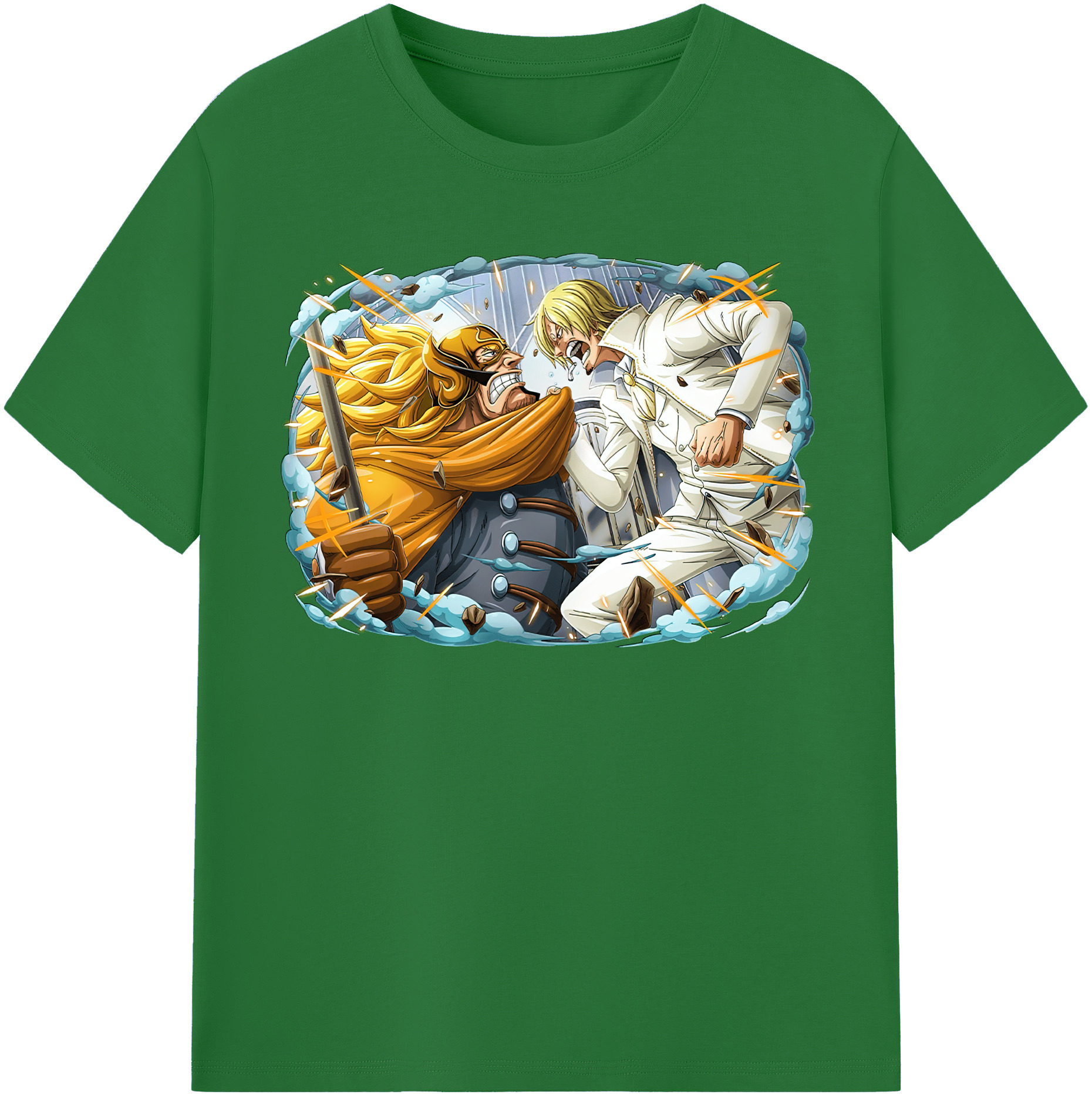 ワンピース サンジ ONE PIECE Sanji 綿100％半袖Tシャツ（フロントプリント）