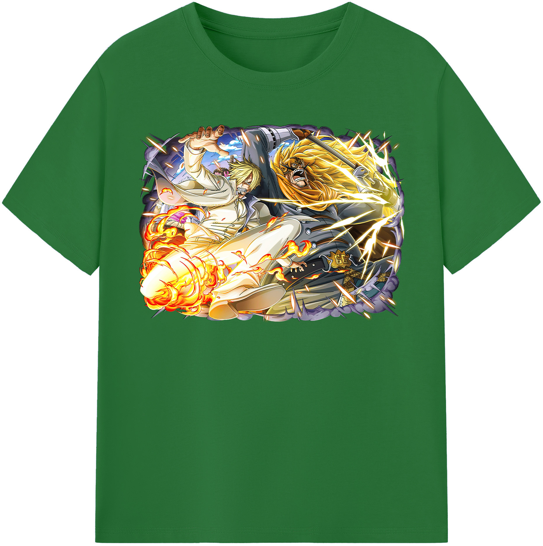 ワンピース サンジ ONE PIECE Sanji 綿100％半袖Tシャツ（フロントプリント）