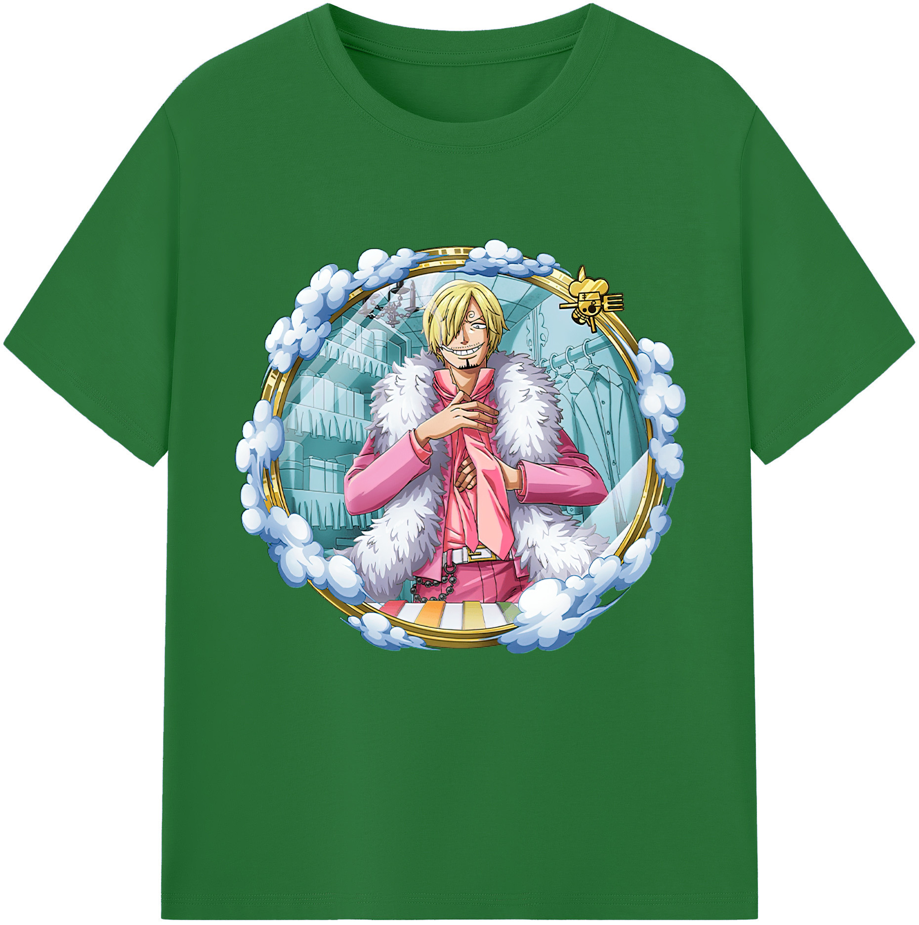 ワンピース サンジ ONE PIECE Sanji 綿100％半袖Tシャツ（フロントプリント）