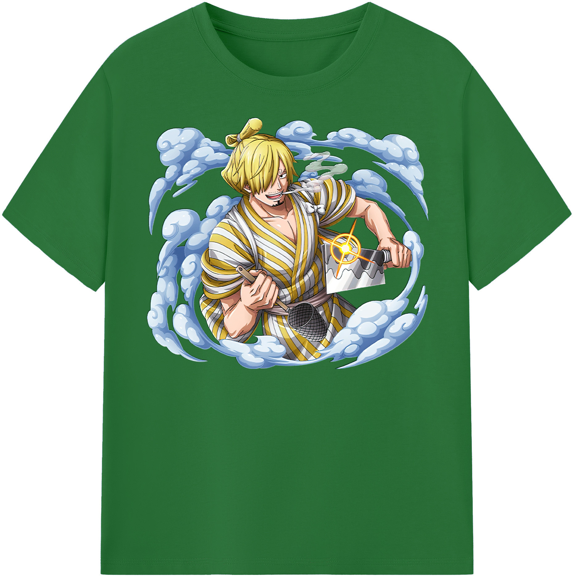 ワンピース サンジ ONE PIECE Sanji 綿100％半袖Tシャツ（フロントプリント）