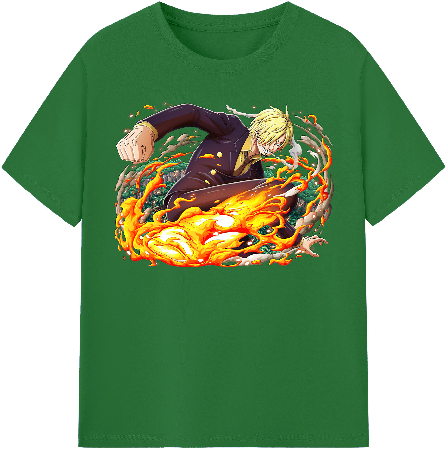 ワンピース サンジ ONE PIECE Sanji 綿100％半袖Tシャツ（フロントプリント）