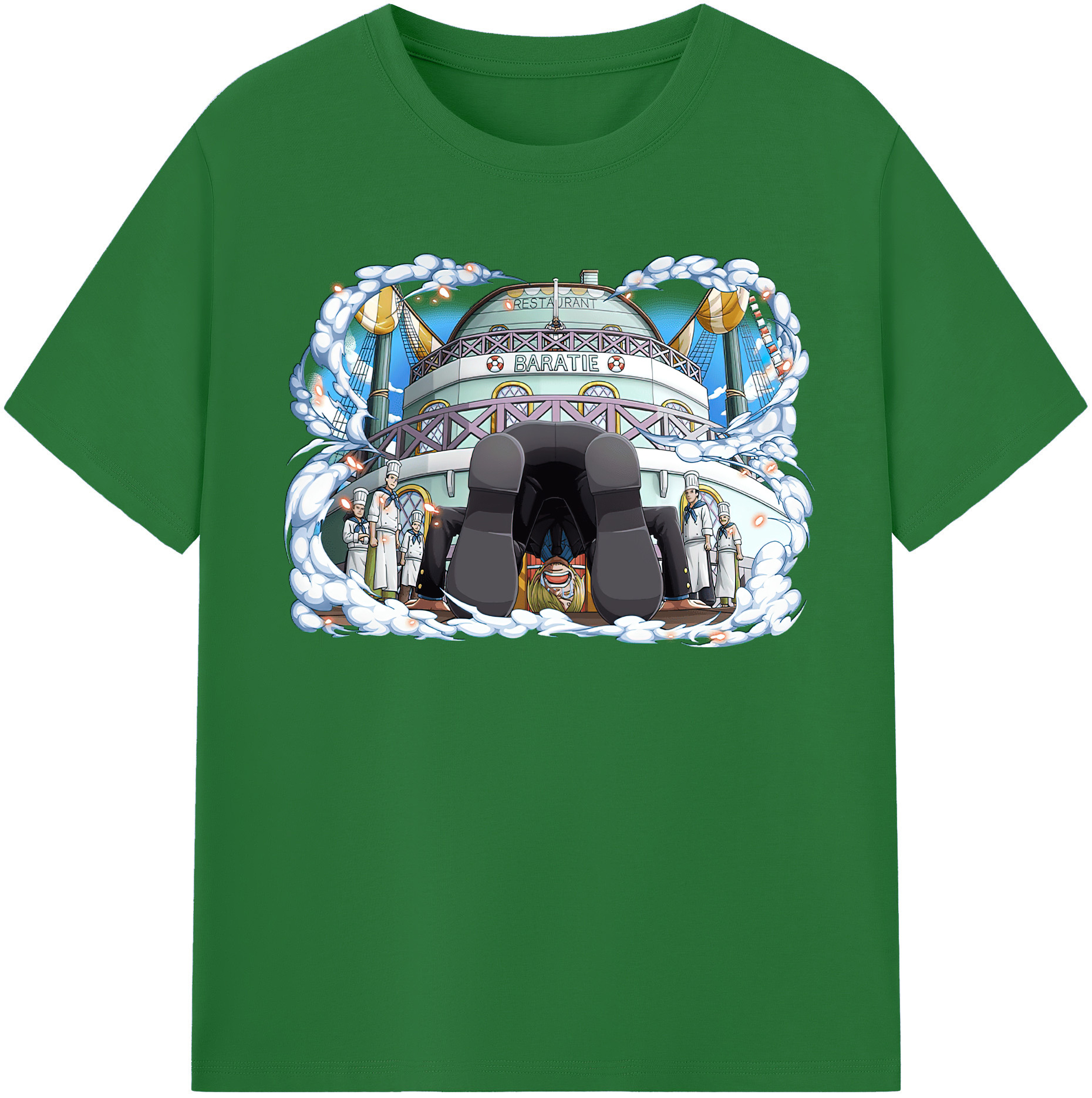 ワンピース サンジ ONE PIECE Sanji 綿100％半袖Tシャツ（フロントプリント）