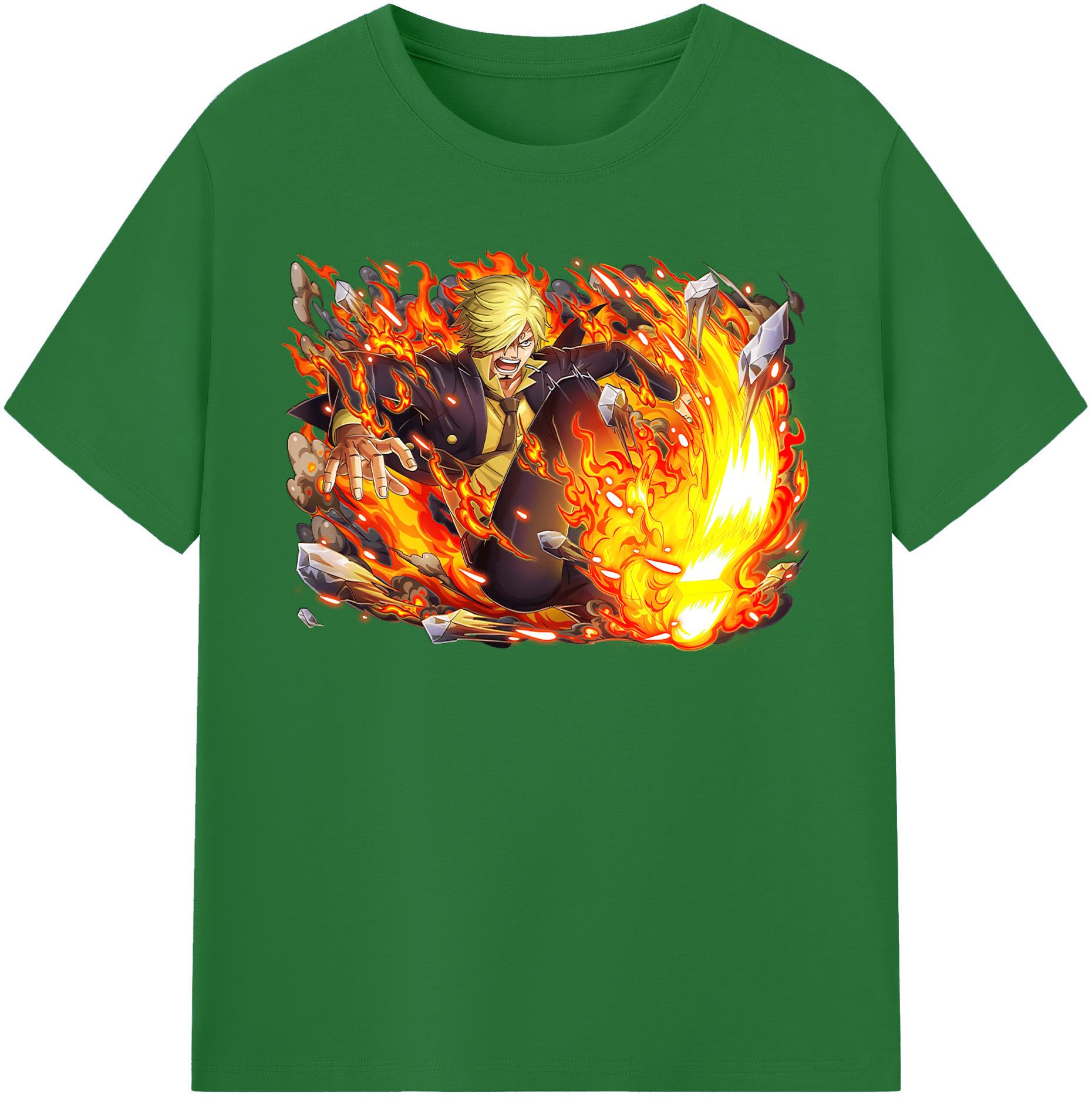 ワンピース サンジ ONE PIECE Sanji 綿100％半袖Tシャツ（フロントプリント）