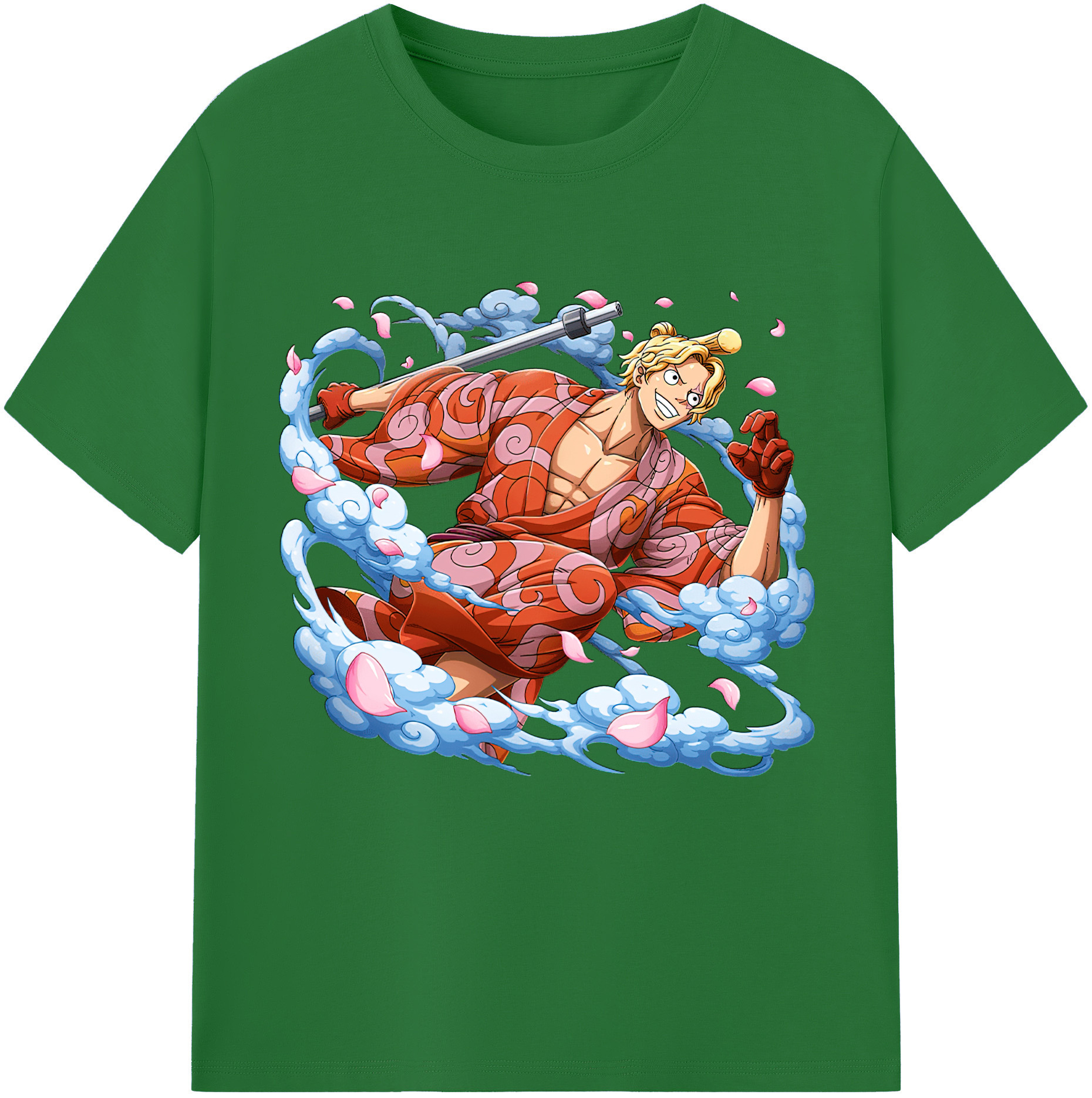 ワンピース サンジ ONE PIECE Sanji 綿100％半袖Tシャツ（フロントプリント）