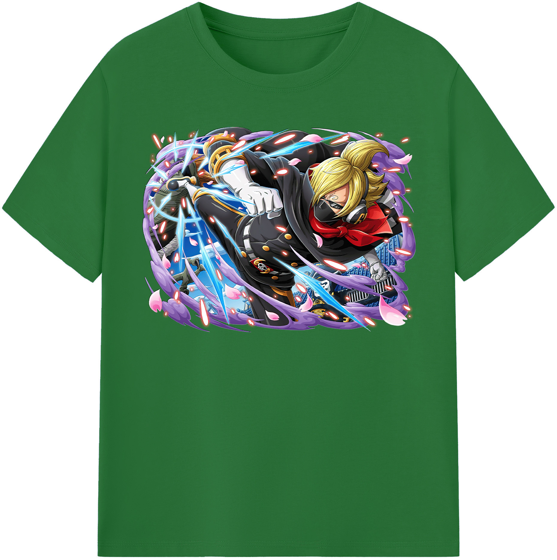 ワンピース サンジ ONE PIECE Sanji 綿100％半袖Tシャツ（フロントプリント）