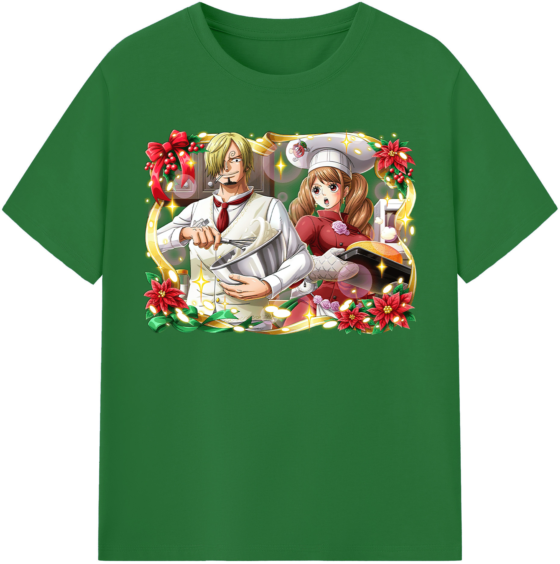 ワンピース サンジ ONE PIECE Sanji 綿100％半袖Tシャツ（フロントプリント）
