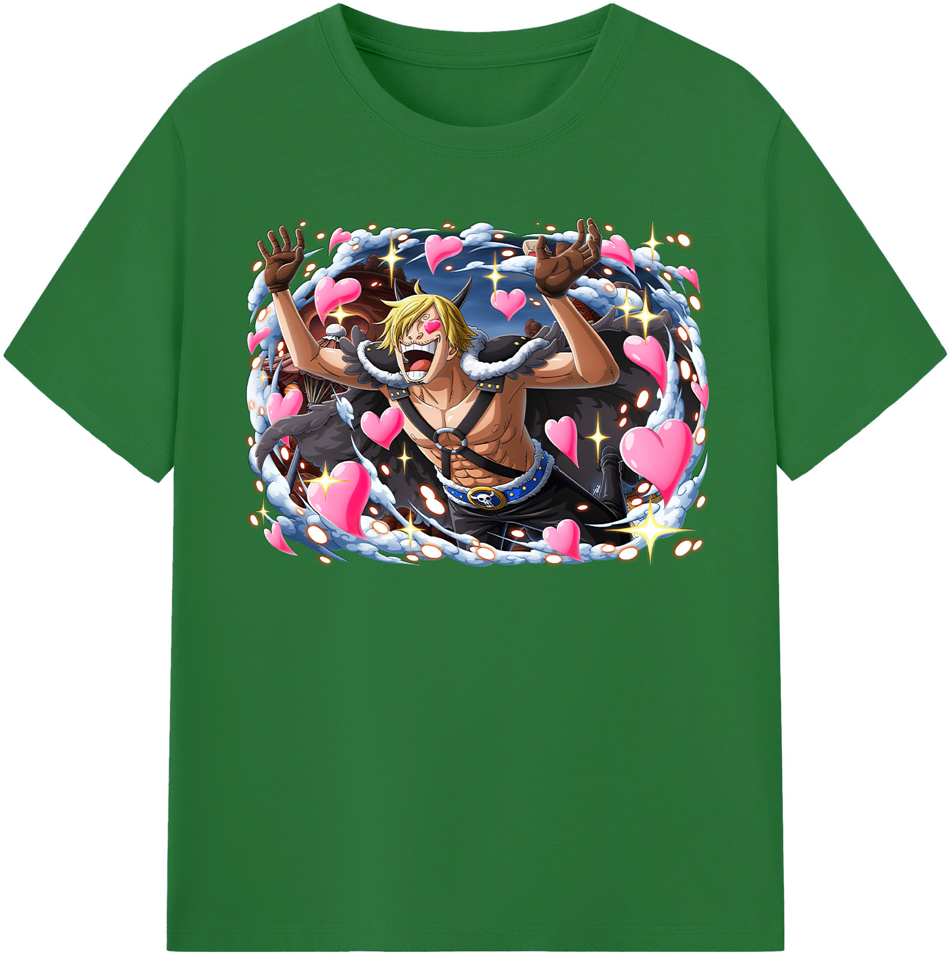 ワンピース サンジ ONE PIECE Sanji 綿100％半袖Tシャツ（フロントプリント）