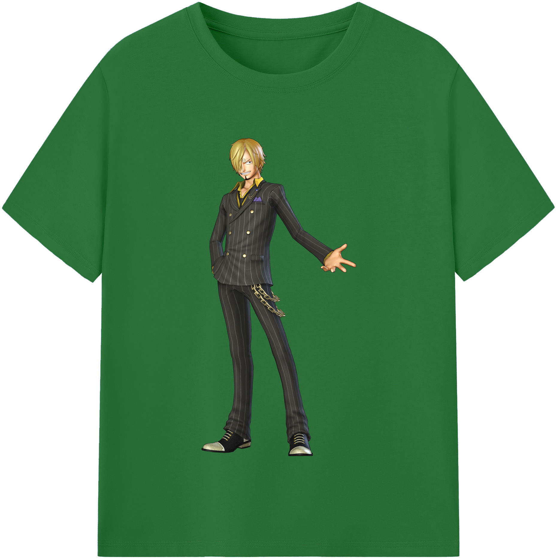 ワンピース サンジ ONE PIECE Sanji 綿100％半袖Tシャツ（フロントプリント）