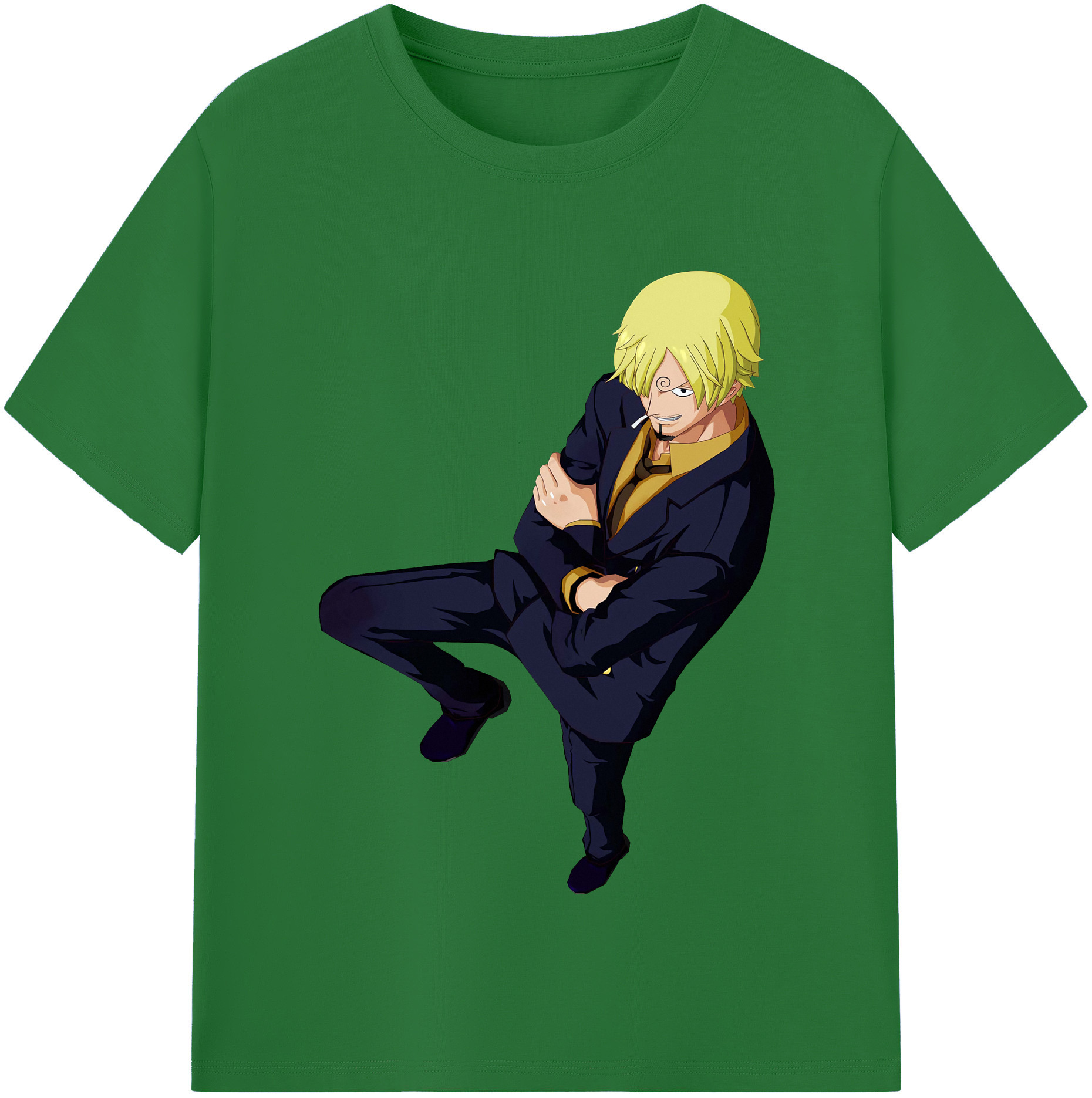 ワンピース サンジ ONE PIECE Sanji 綿100％半袖Tシャツ（フロントプリント）