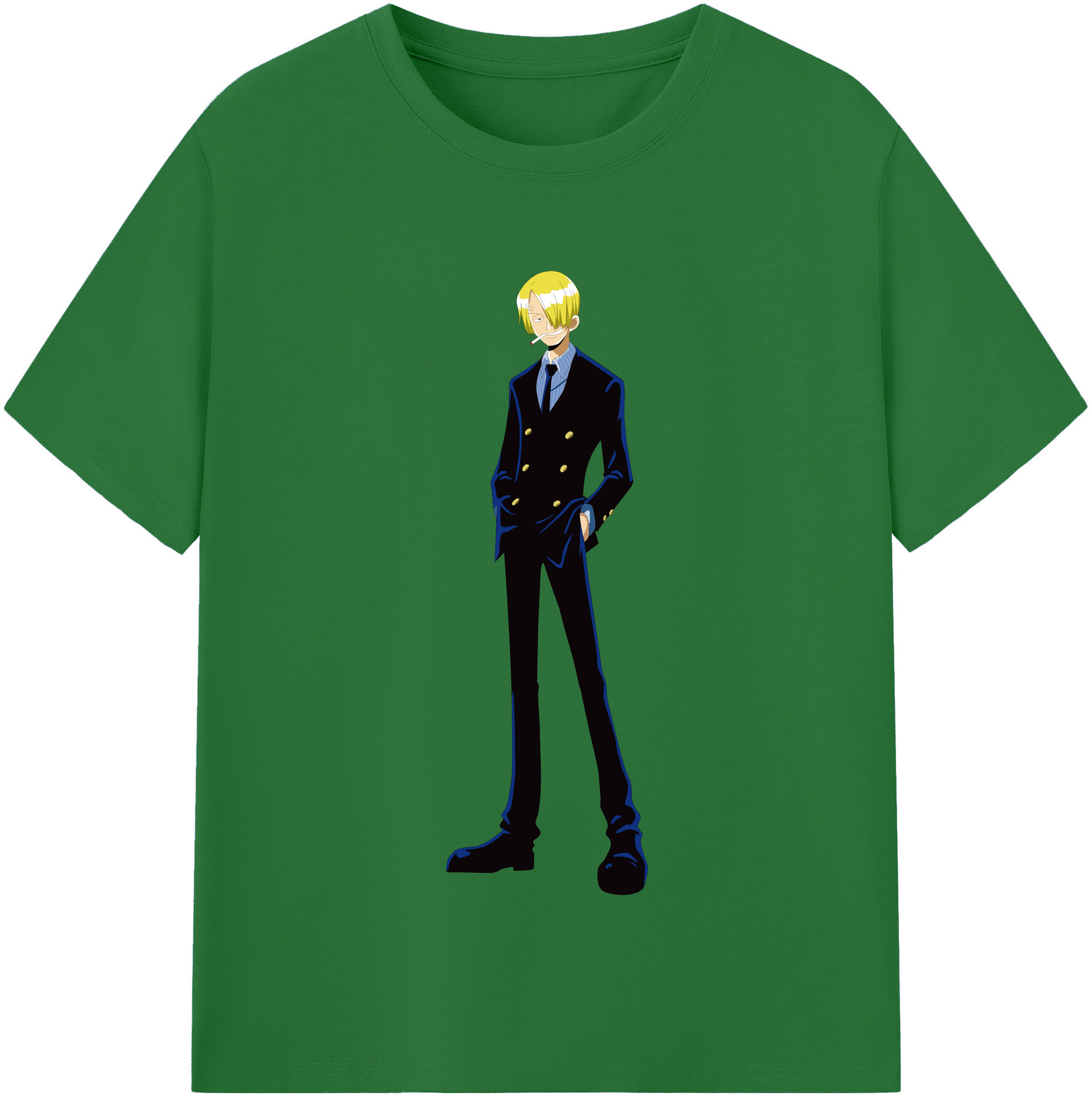 ワンピース サンジ ONE PIECE Sanji 綿100％半袖Tシャツ（フロントプリント）