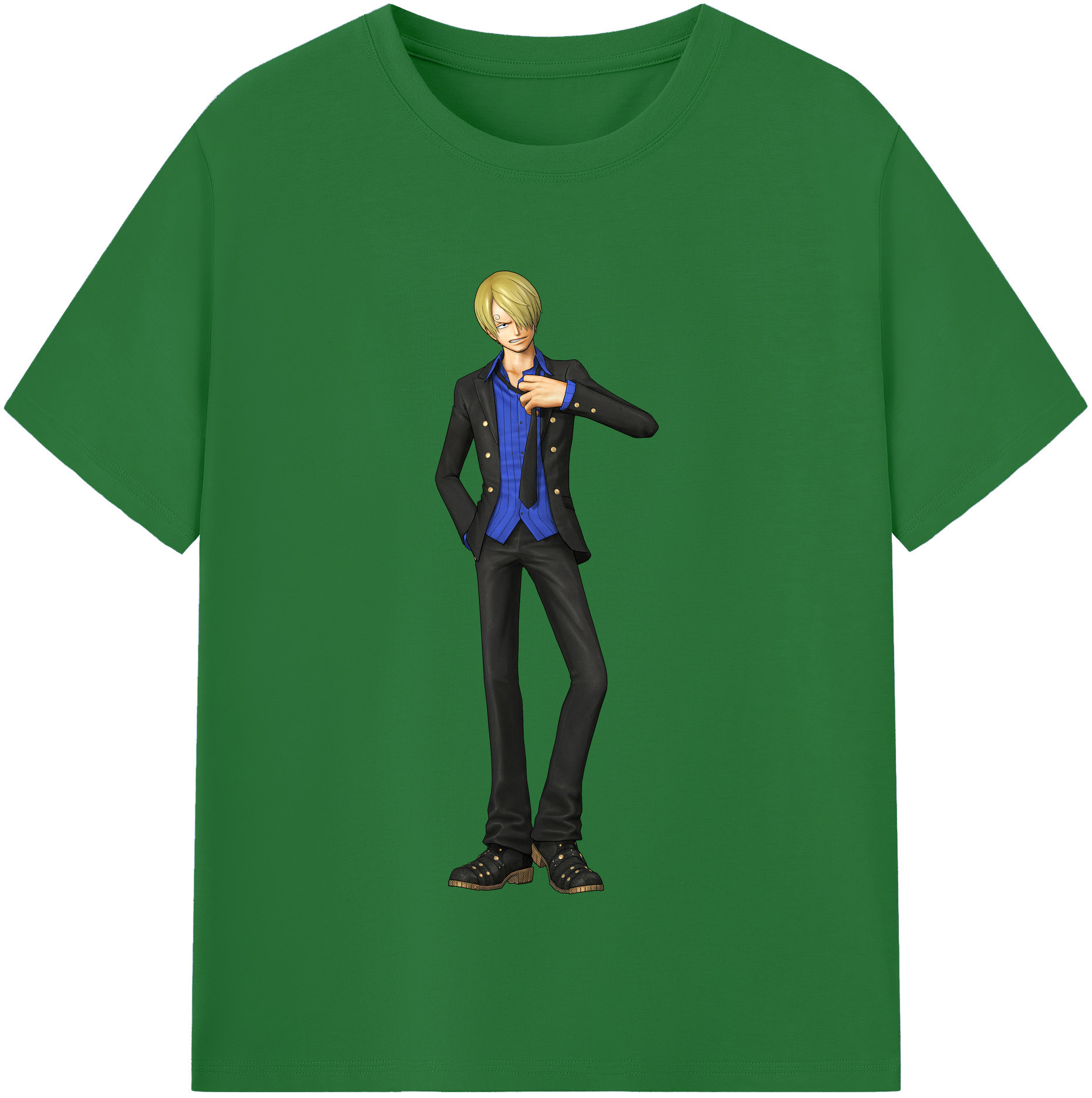 ワンピース サンジ ONE PIECE Sanji 綿100％半袖Tシャツ（フロントプリント）