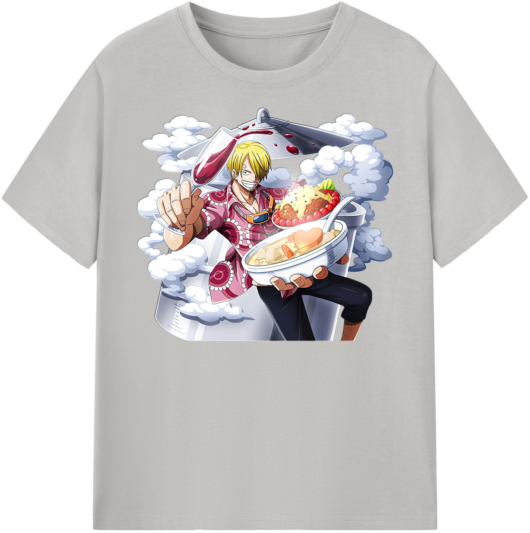 ワンピース サンジ ONE PIECE Sanji 綿100％半袖Tシャツ（フロントプリント）