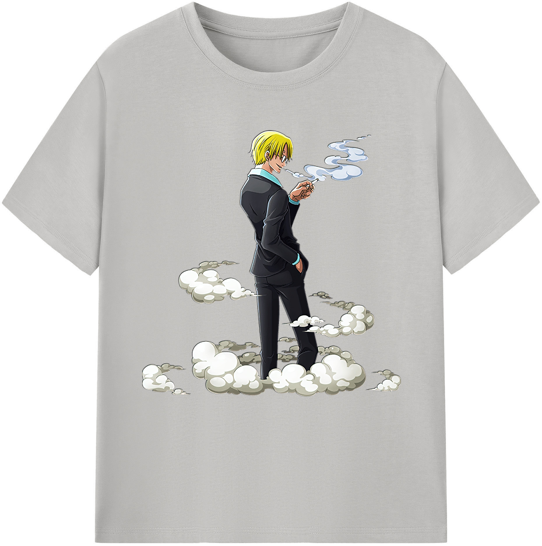 （画像用） ワンピース サンジ ONE PIECE Sanji 綿100％半袖Tシャツ（フロントプリント）