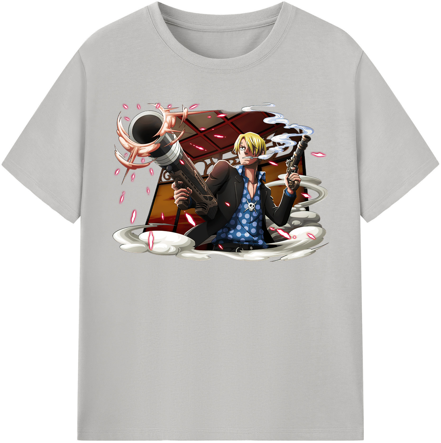 ワンピース サンジ ONE PIECE Sanji 綿100％半袖Tシャツ（フロントプリント）
