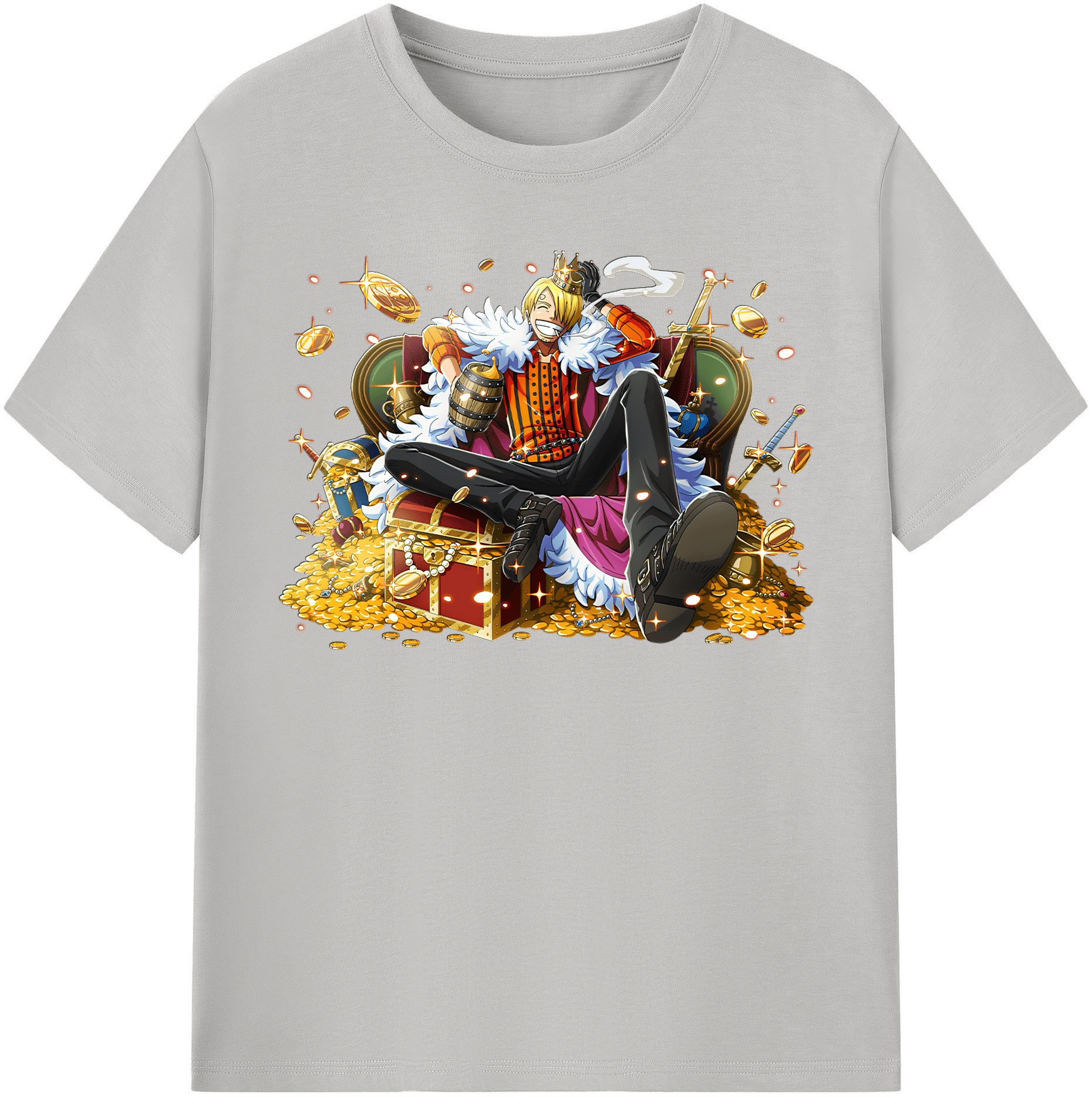 ワンピース サンジ ONE PIECE Sanji 綿100％半袖Tシャツ（フロントプリント）