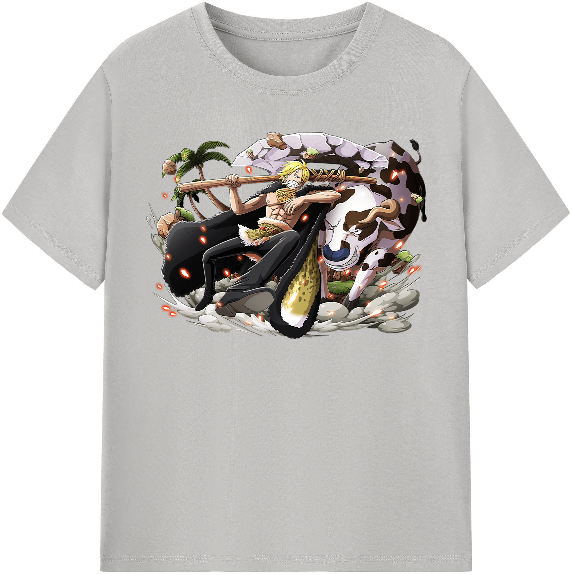 ワンピース サンジ ONE PIECE Sanji 綿100％半袖Tシャツ（フロントプリント）