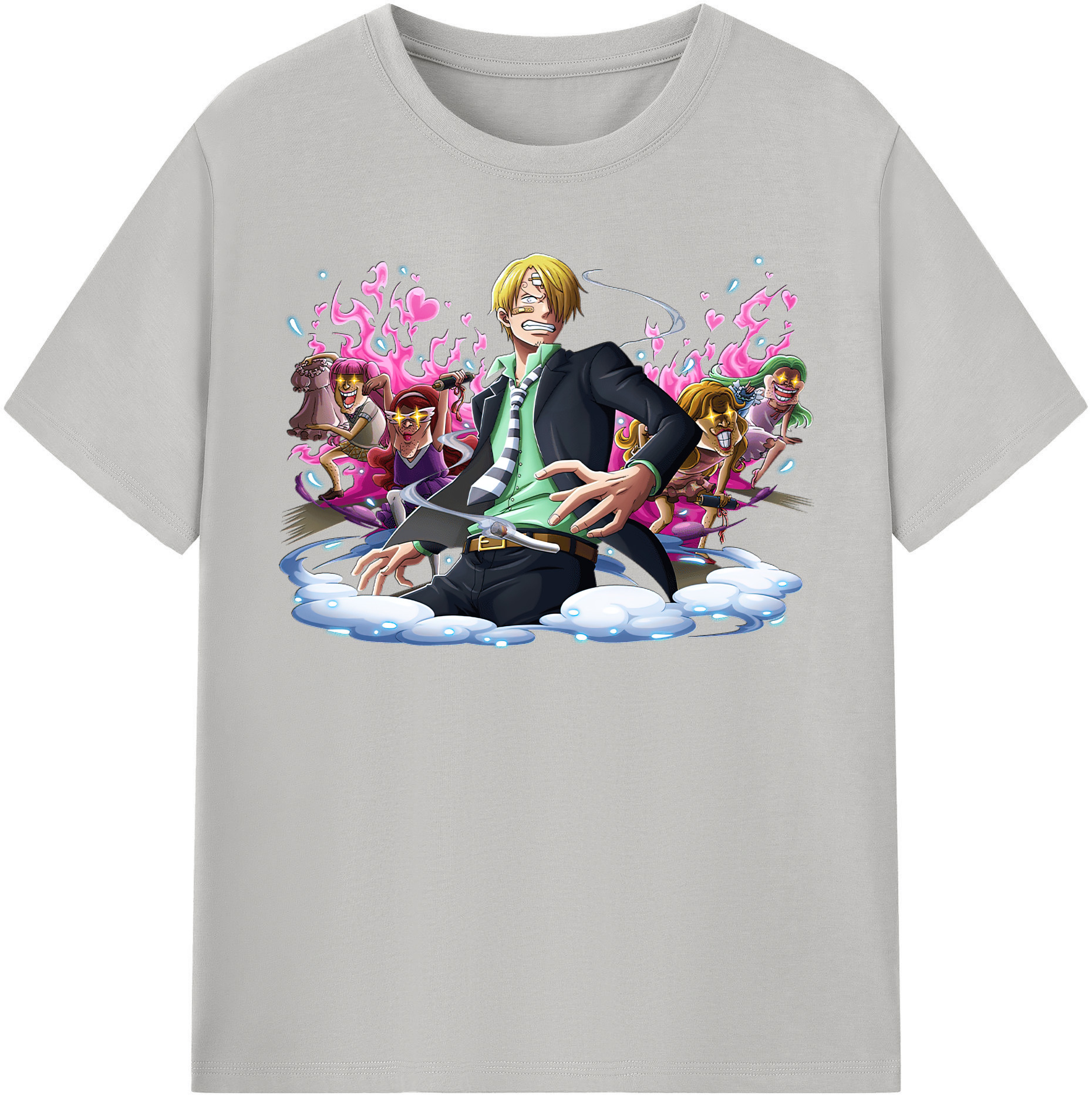 ワンピース サンジ ONE PIECE Sanji 綿100％半袖Tシャツ（フロントプリント）