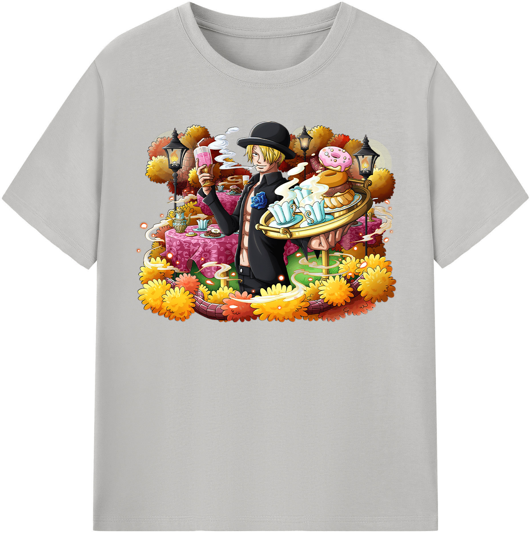 ワンピース サンジ ONE PIECE Sanji 綿100％半袖Tシャツ（フロントプリント）