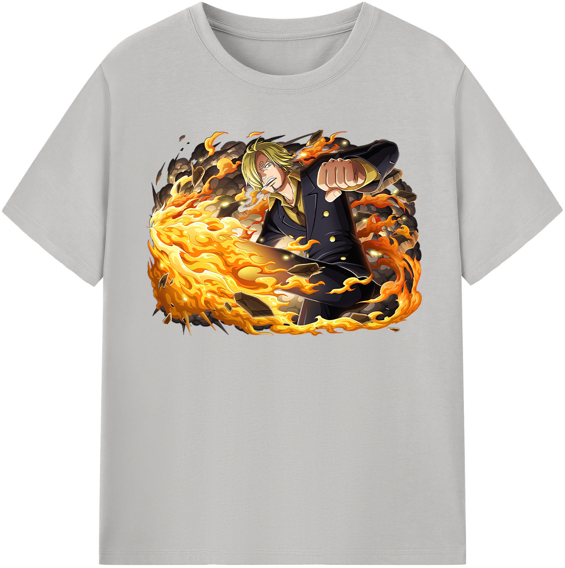 ワンピース サンジ ONE PIECE Sanji 綿100％半袖Tシャツ（フロントプリント）