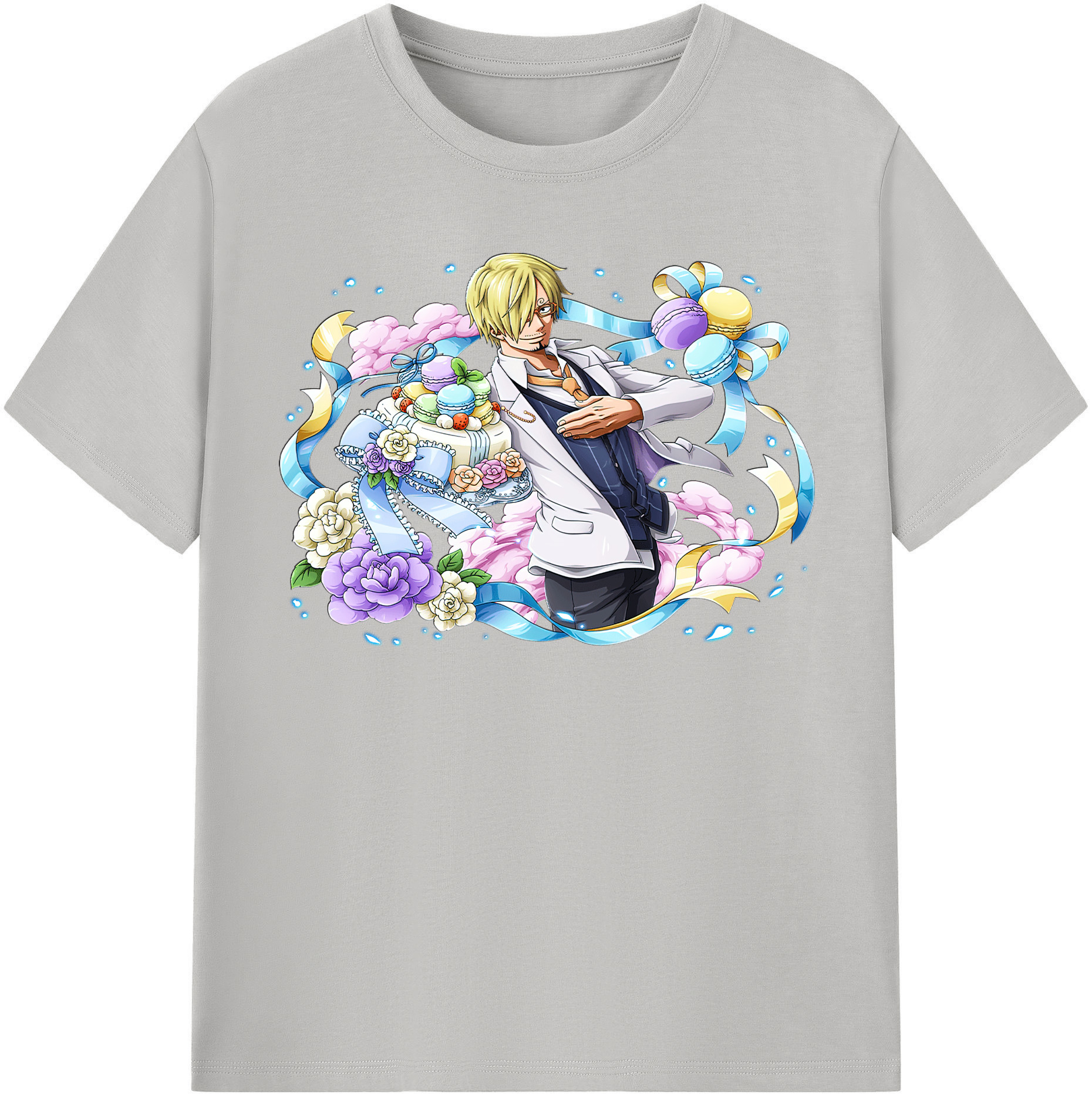 ワンピース サンジ ONE PIECE Sanji 綿100％半袖Tシャツ（フロントプリント）
