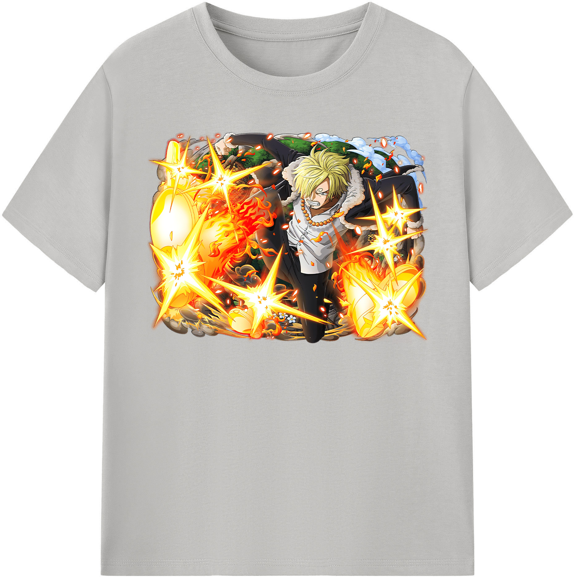 ワンピース サンジ ONE PIECE Sanji 綿100％半袖Tシャツ（フロントプリント）